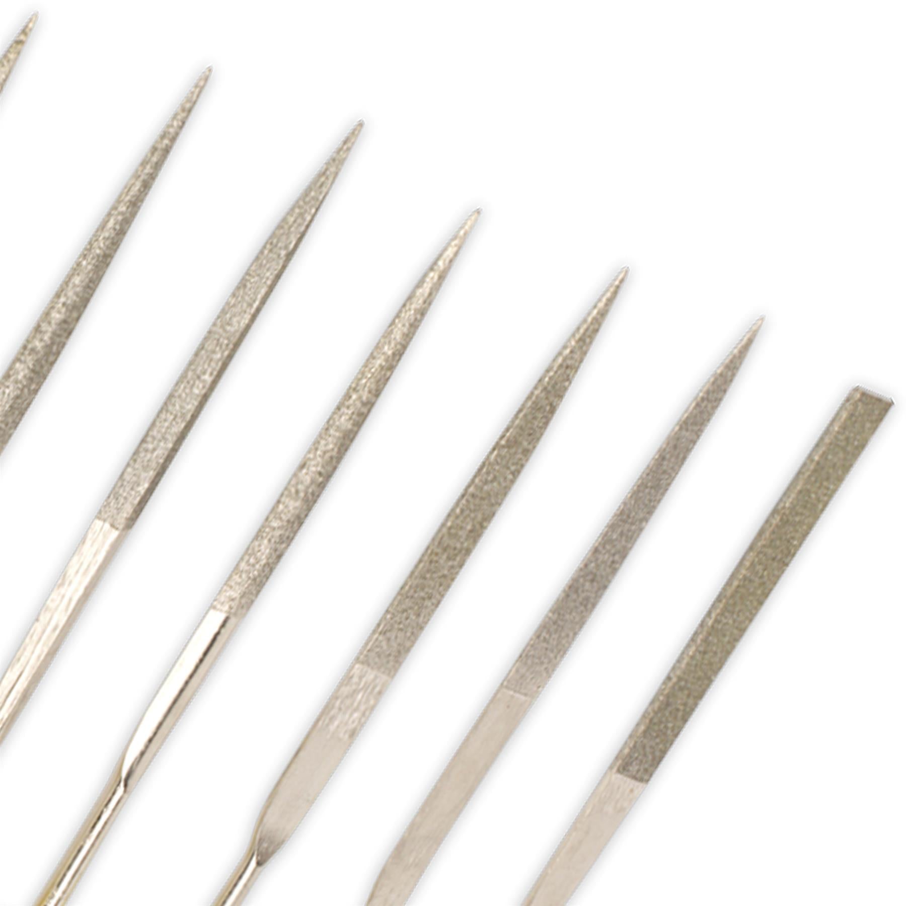Sealey Diamond Needle File Set 10pc 100mm Soft grip handles