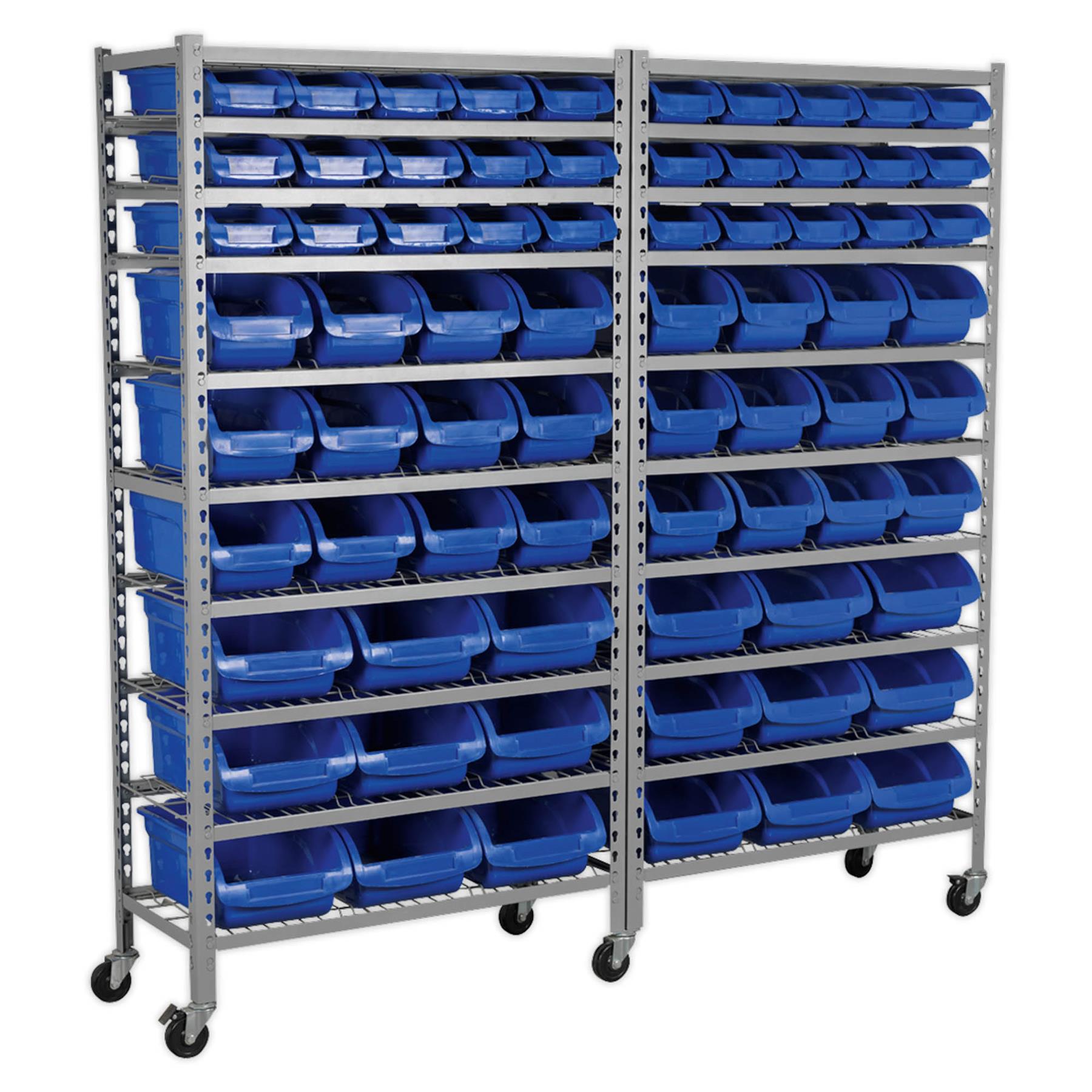 Sealey Mobile Bin Storage System 72 Bins Maximum weight of 200kg