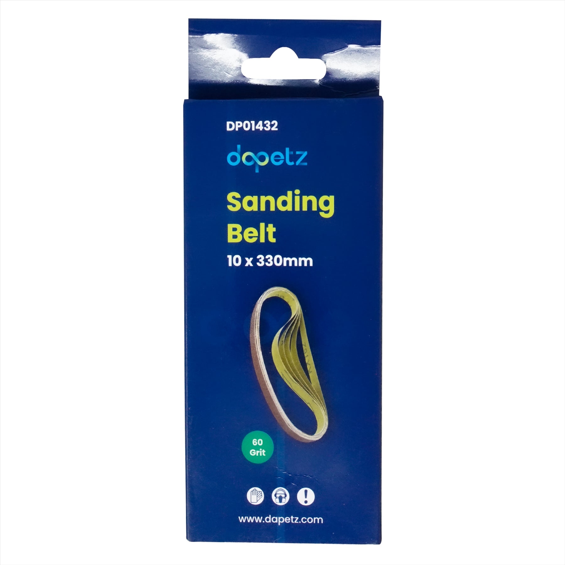 330mm x 10mm 60G Belt Power Finger File Sander Abrasive Sanding Belts 5pk