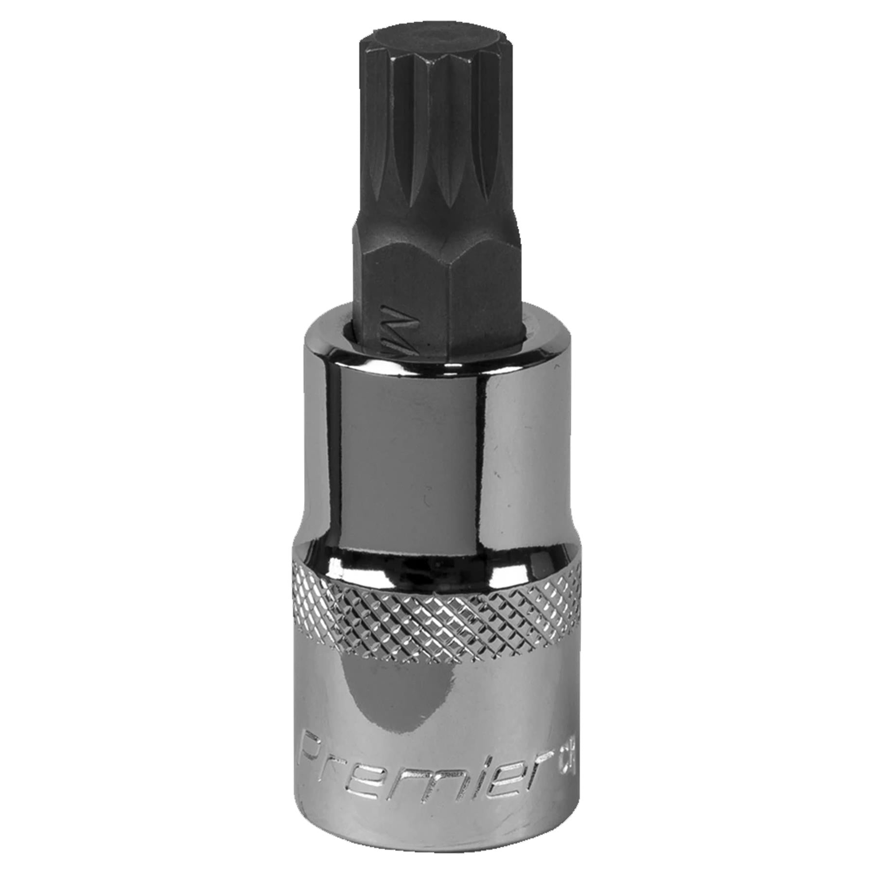 Sealey Spline Socket Bit M12 1/2"Sq Drive Premier Hand Tools