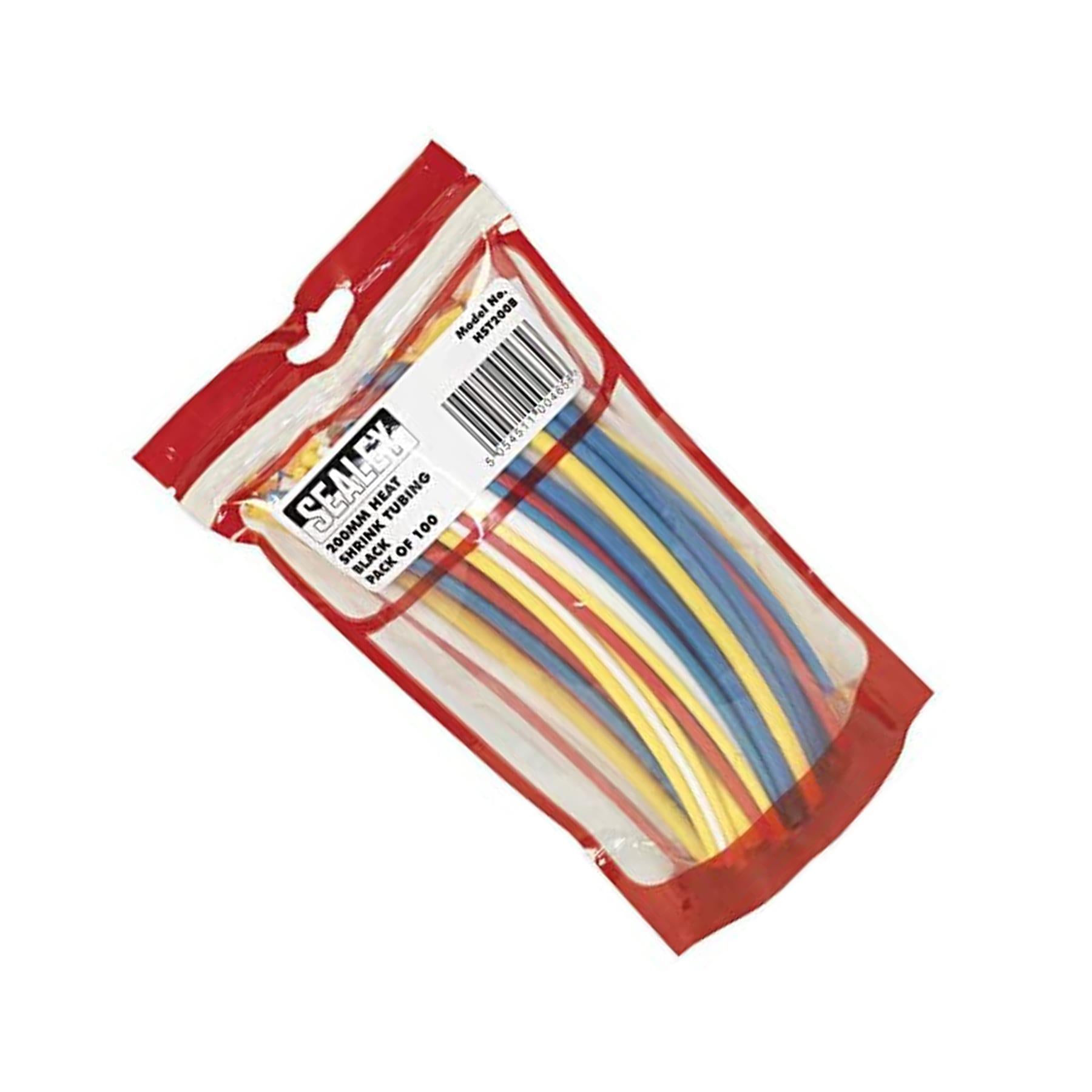 Sealey Heat Shrink Tubing Mixed Colours 200mm 100pc