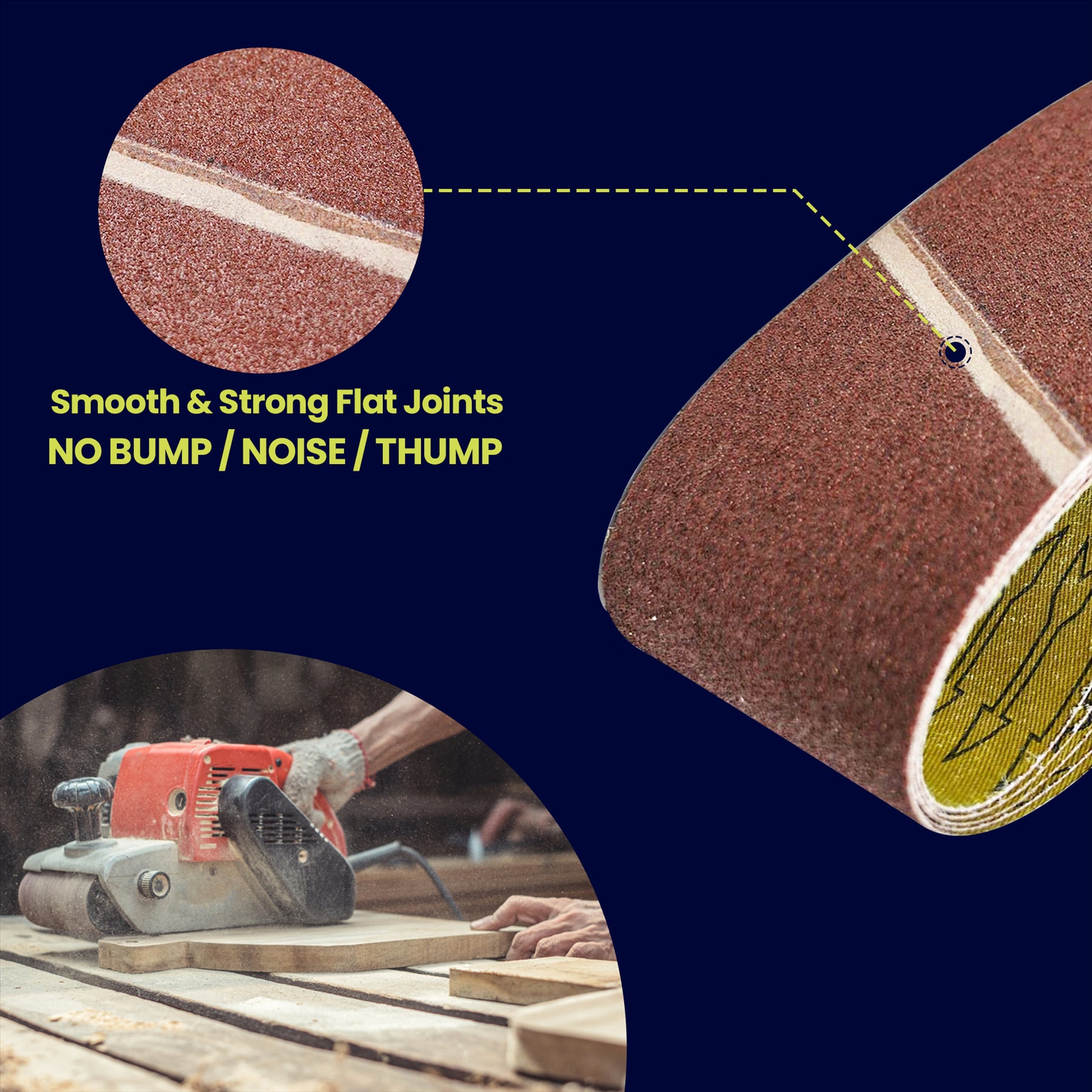 5 Pack 40 Grit 60 X 400mm Sanding Belts Sanders Very Coarse With Extra Top-Skive