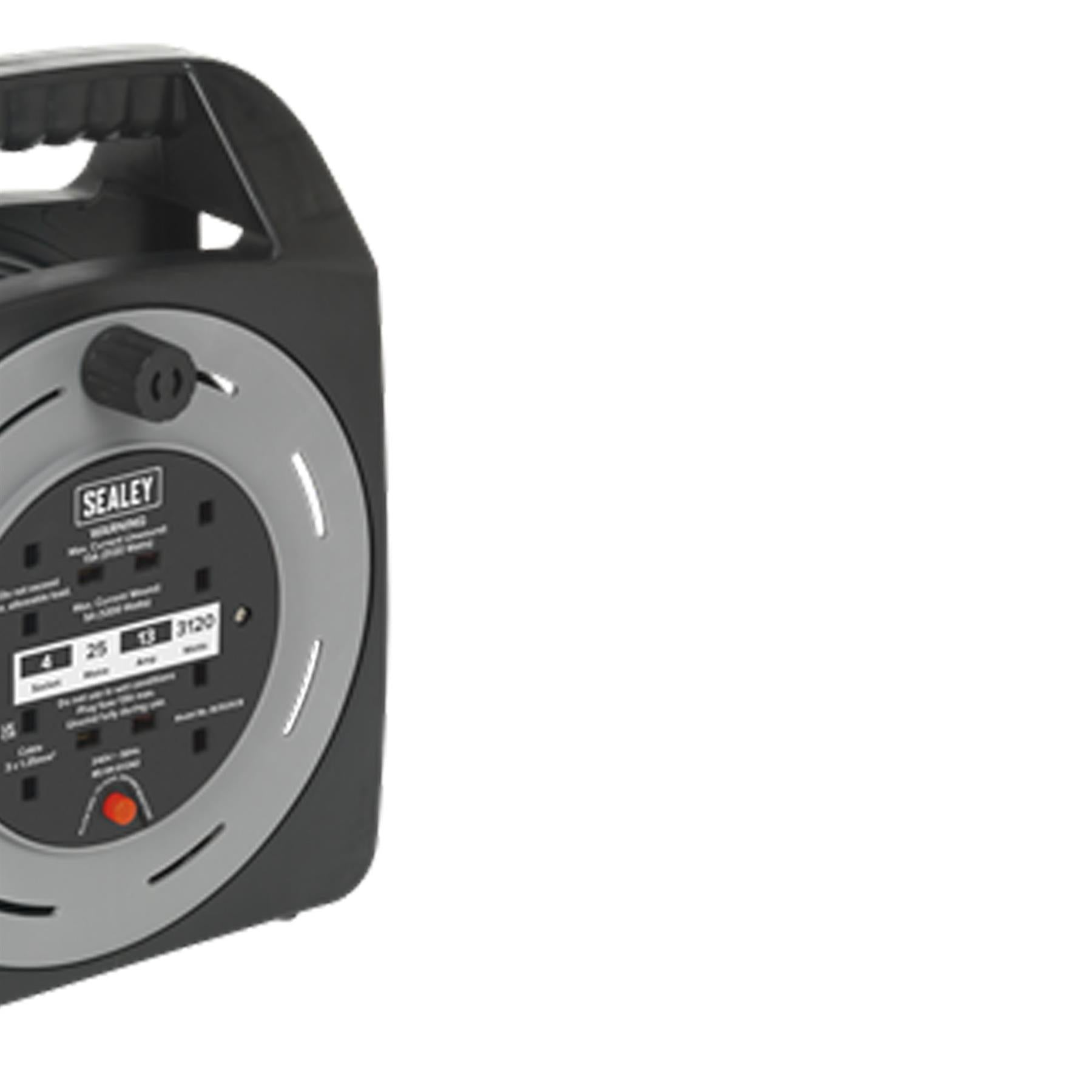 Cable Reel Box Type 25m 4 x 230V 1.25mm² Thermal Trip