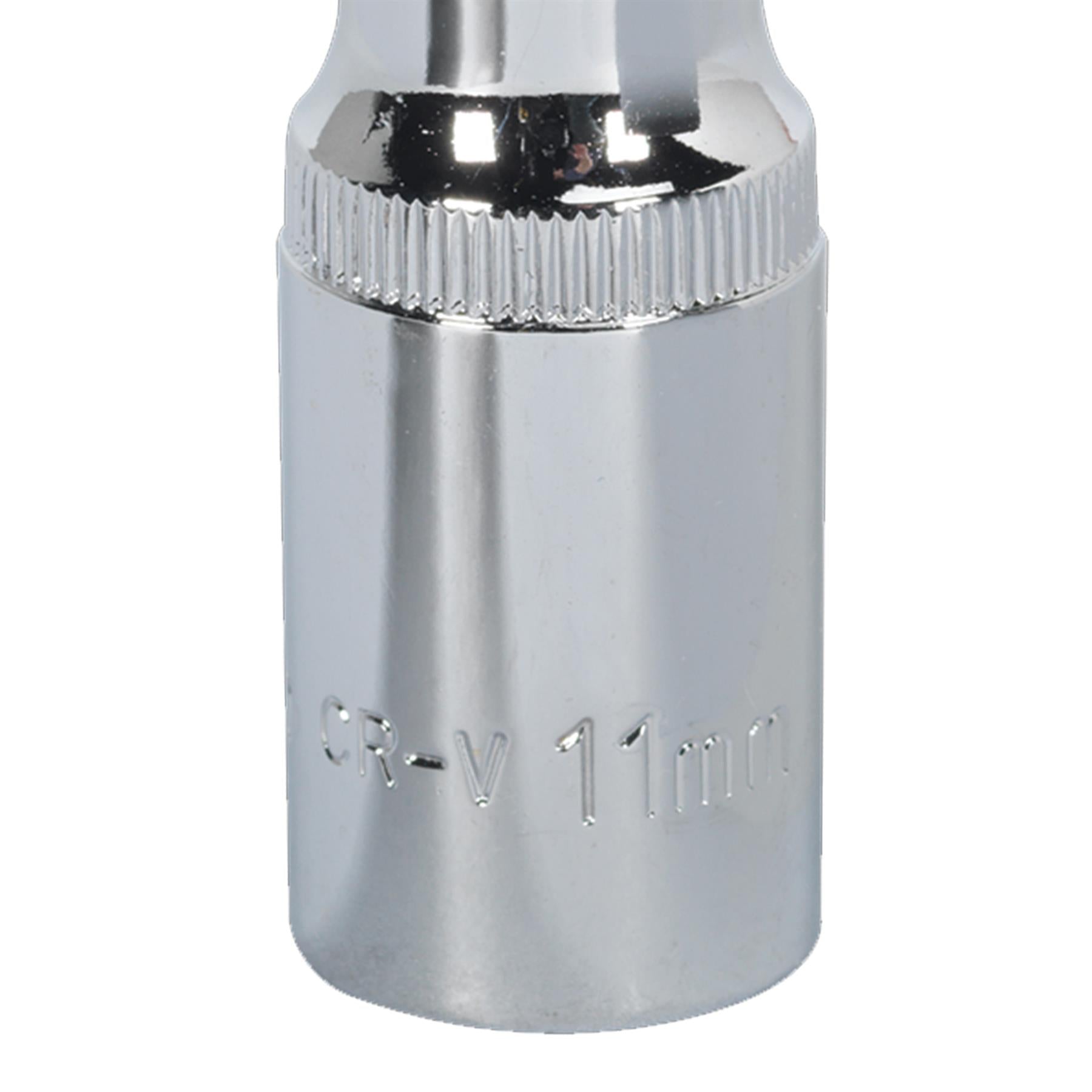 Sealey WallDrive Socket 11mm Deep 1/2"Sq Drive Fully Polished