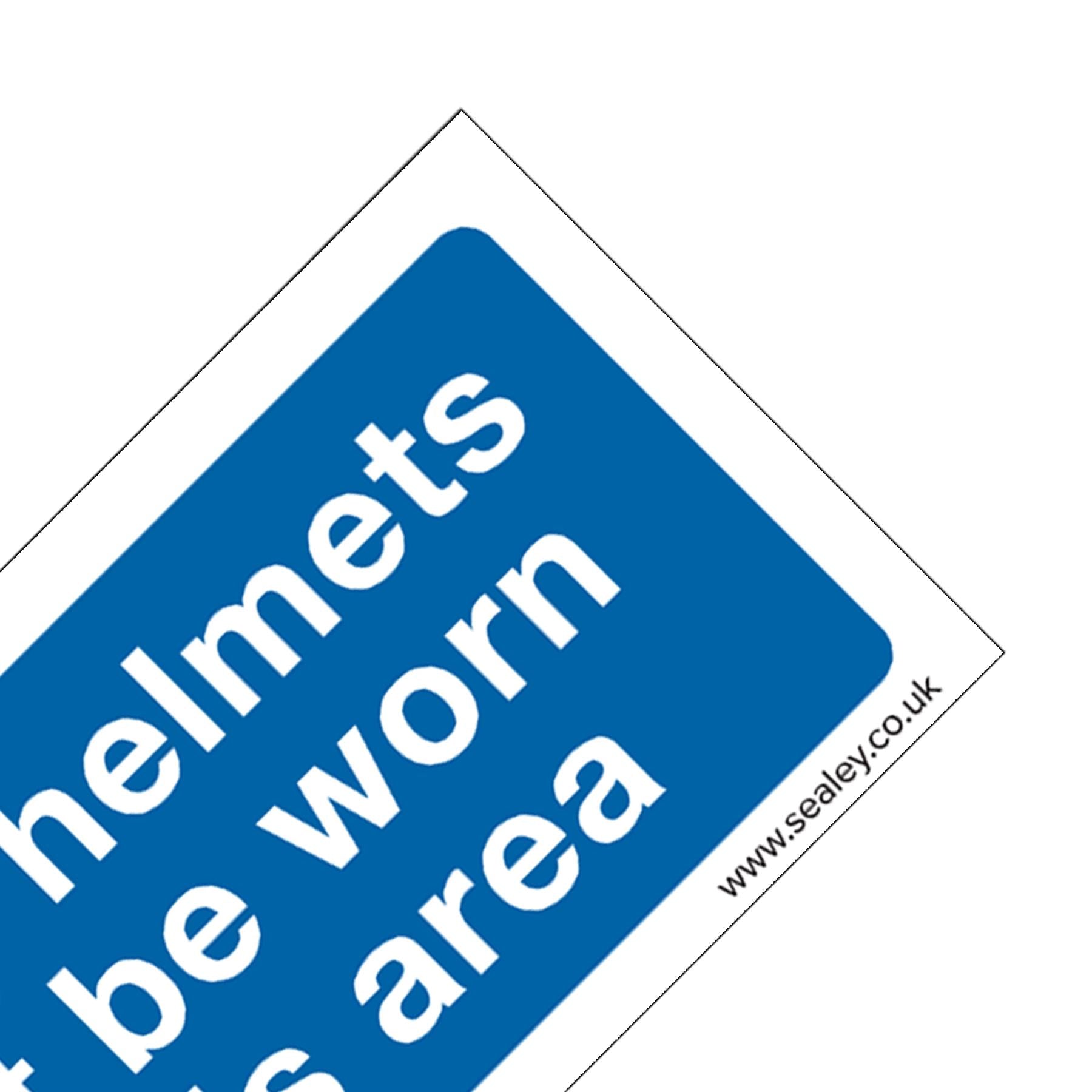 Sealey Plastic Sign - Safety Helmets Must Be Worn In This Area-Pk10