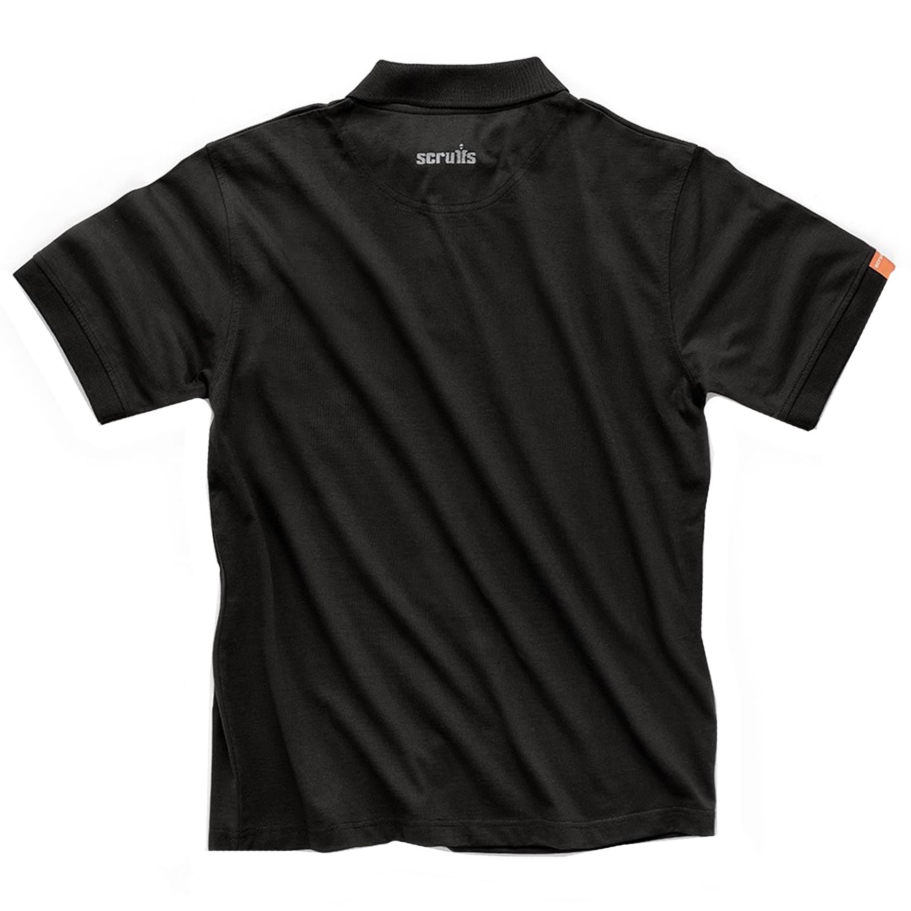 Scruffs Eco Polo Top Work Shirt Black S | Short Sleeve Workwear