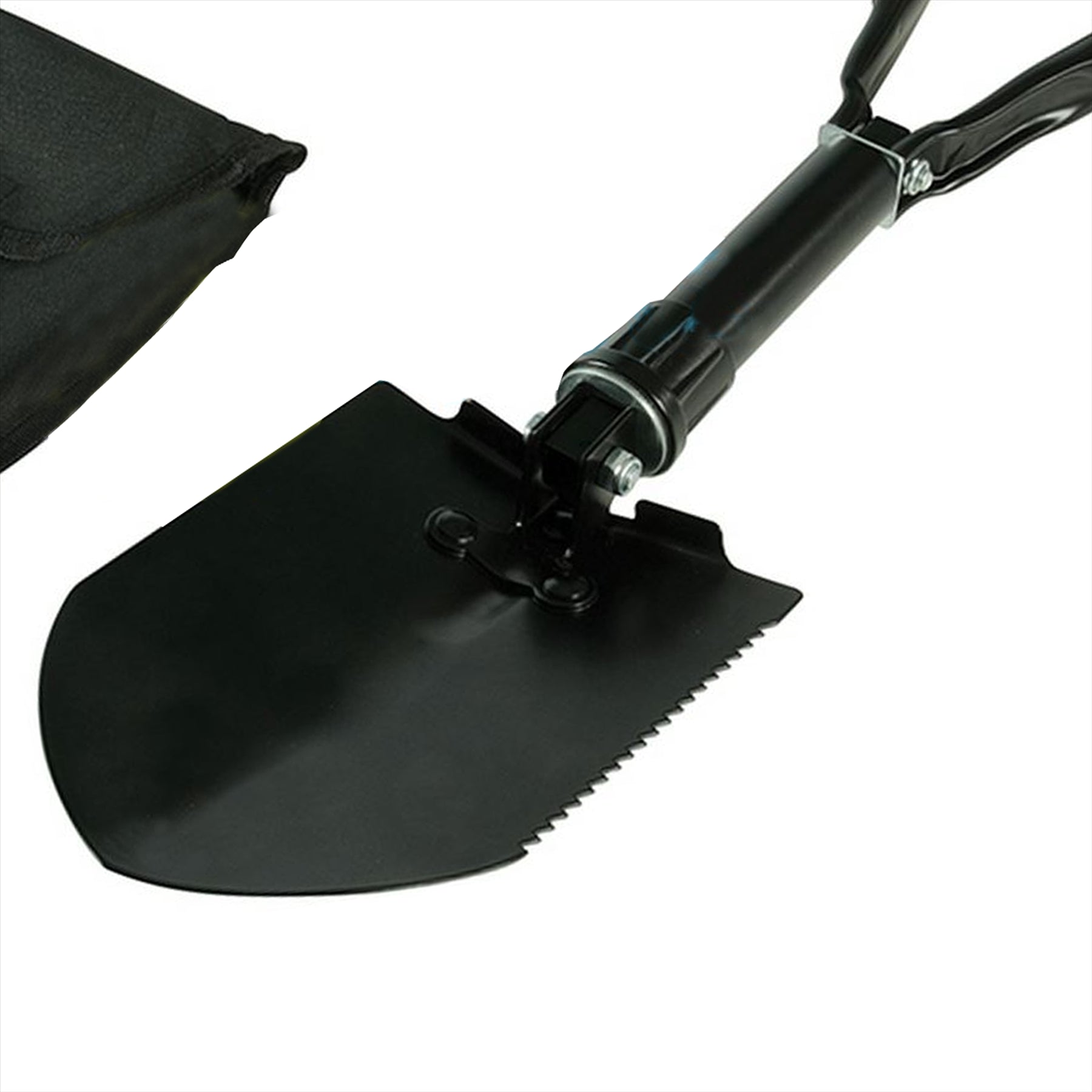 Heavy Duty Folding Shovel 580mm Serrated Blade Army Camping Axe Bushcraft