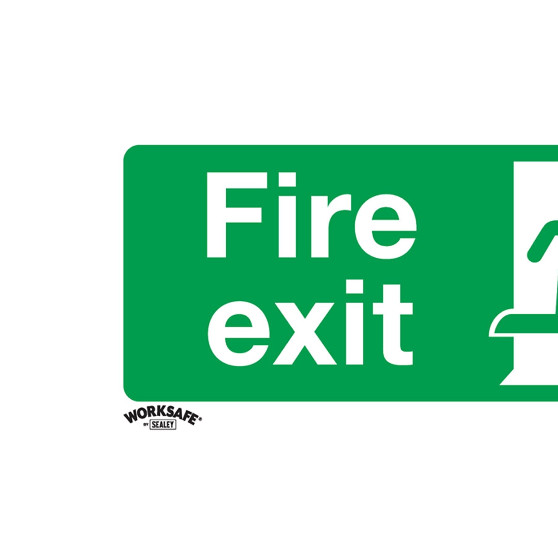 Safe Conditions Safety Sign - Fire Exit (Down) - Self-Adhesive Vinyl