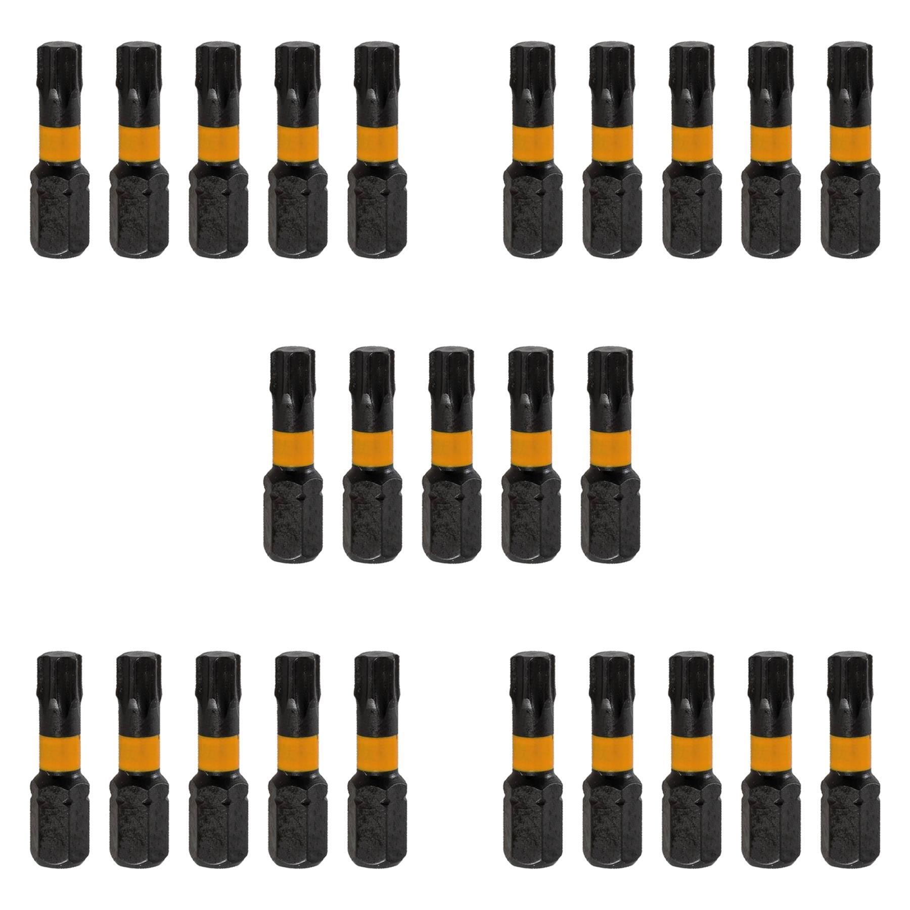 Torx Screwdriver Impact Bit T30 High Torque Premium S2 Steel Drills Drivers 25pk