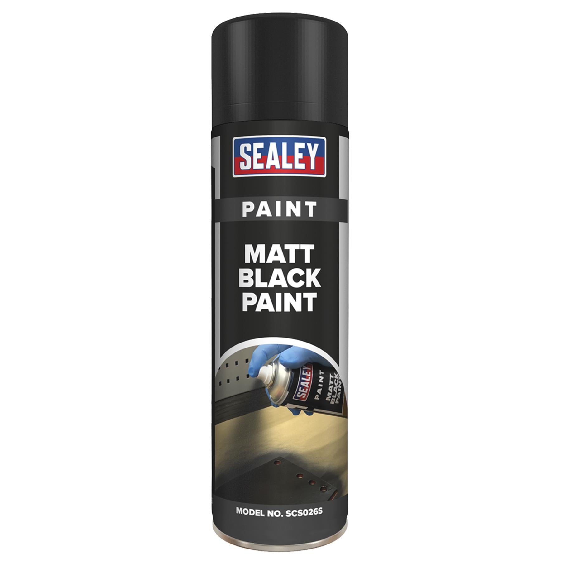 Sealey Black Matt Paint 500ml Single