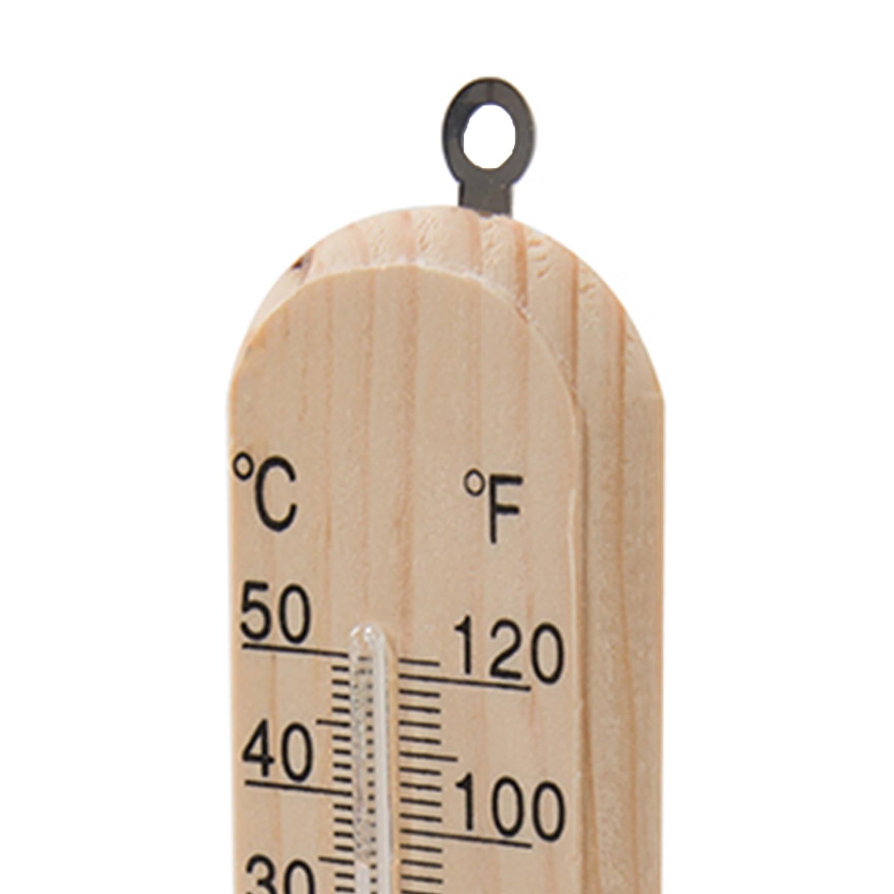 Wooden Thermometer -40° To °C Celsius And Fahrenheit Temperature Scale