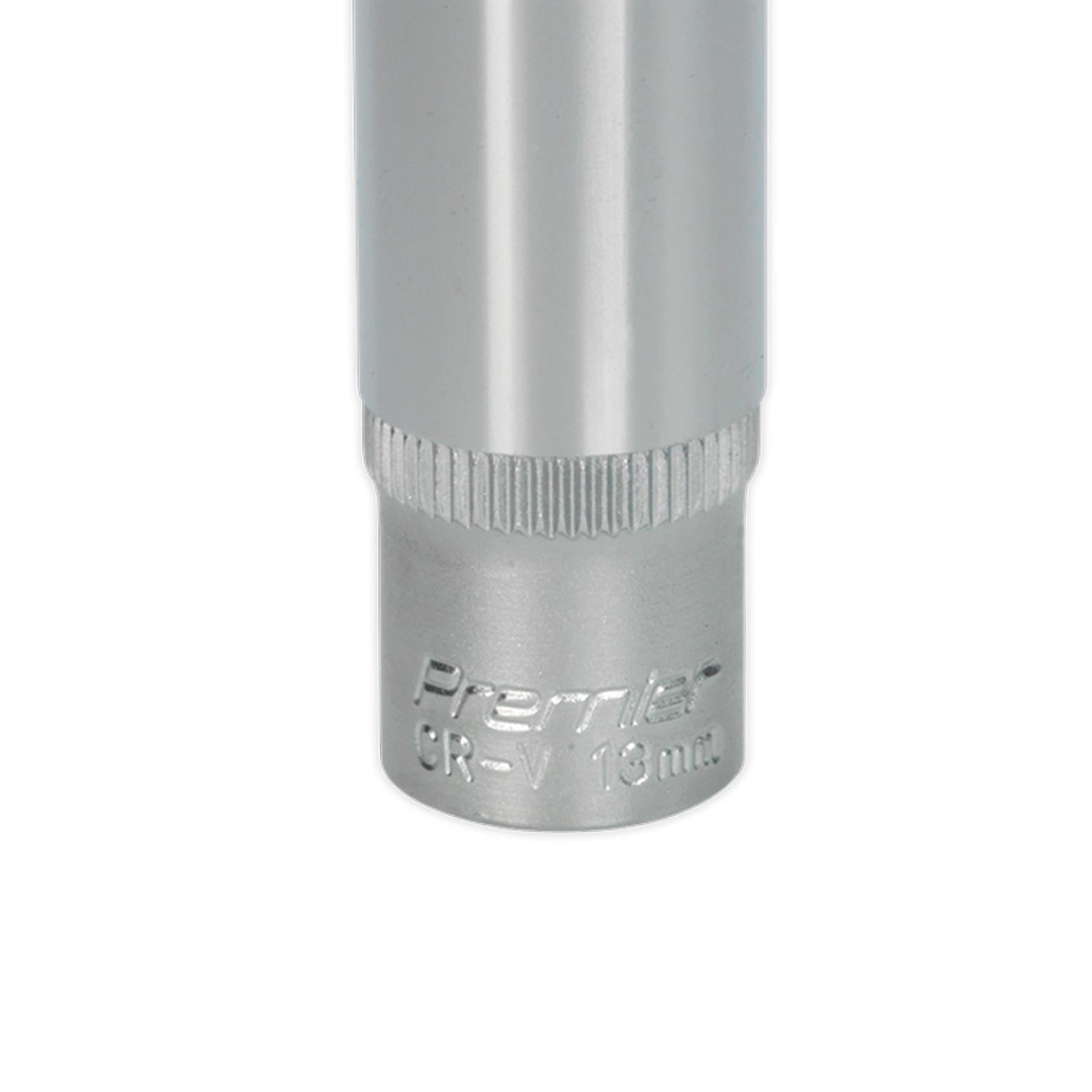 Sealey WallDrive Socket 13mm Deep 3/8"Sq Drive Chrome Vanadium Steel