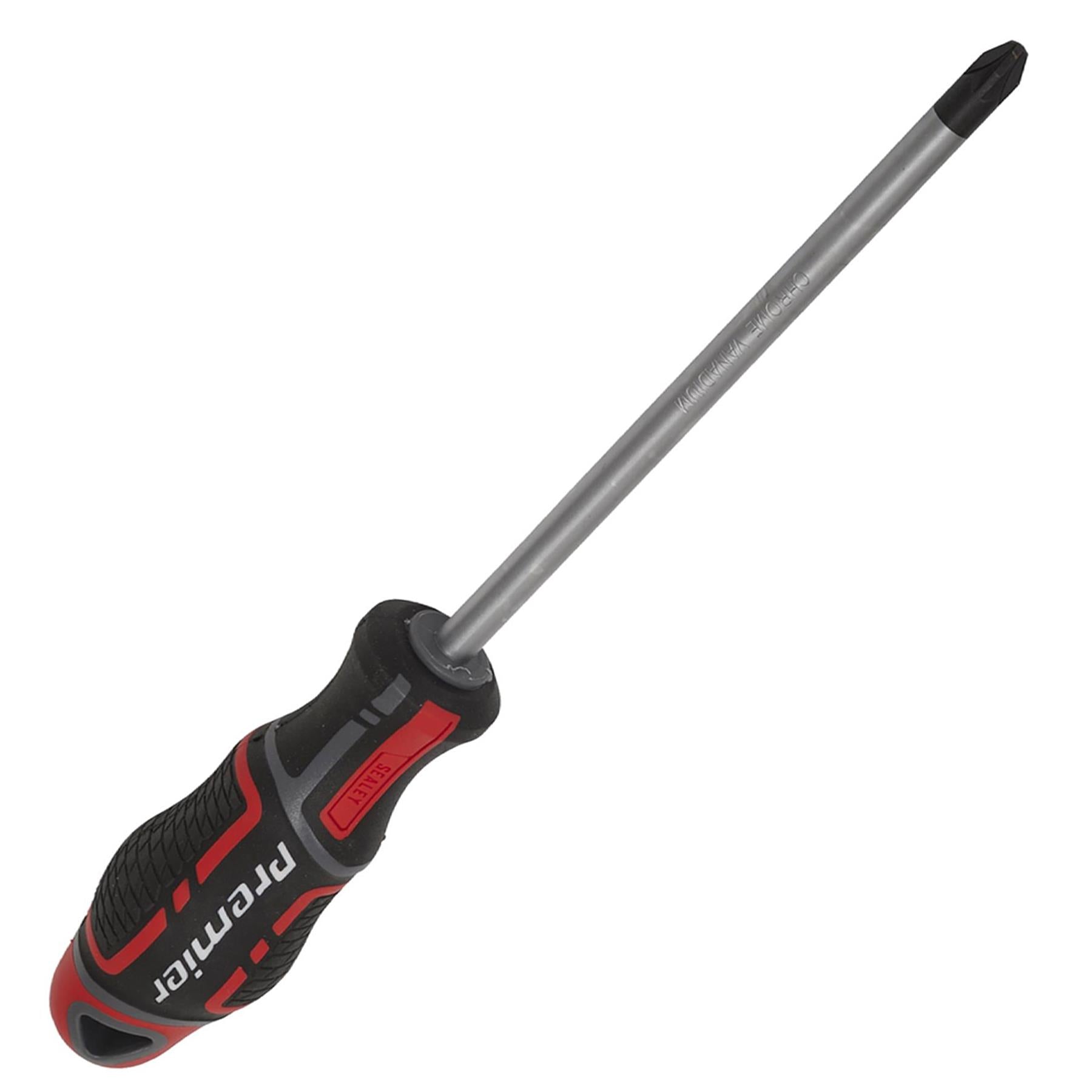 Sealey Screwdriver Pozi Pozidriv #3 x 150mm Soft Grip Handle Magnetic GripMAX
