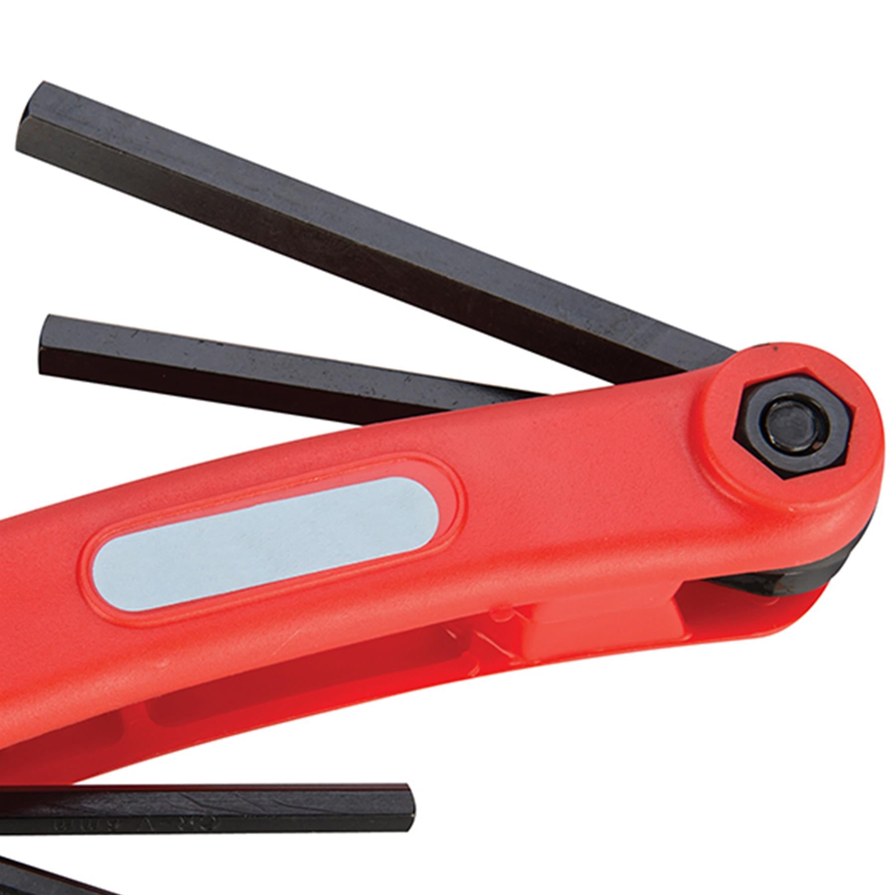 7Pce Hex Key Metric Tool 2.5mm - 10mm Chrome Vanadium With Rigid Plastic Handle