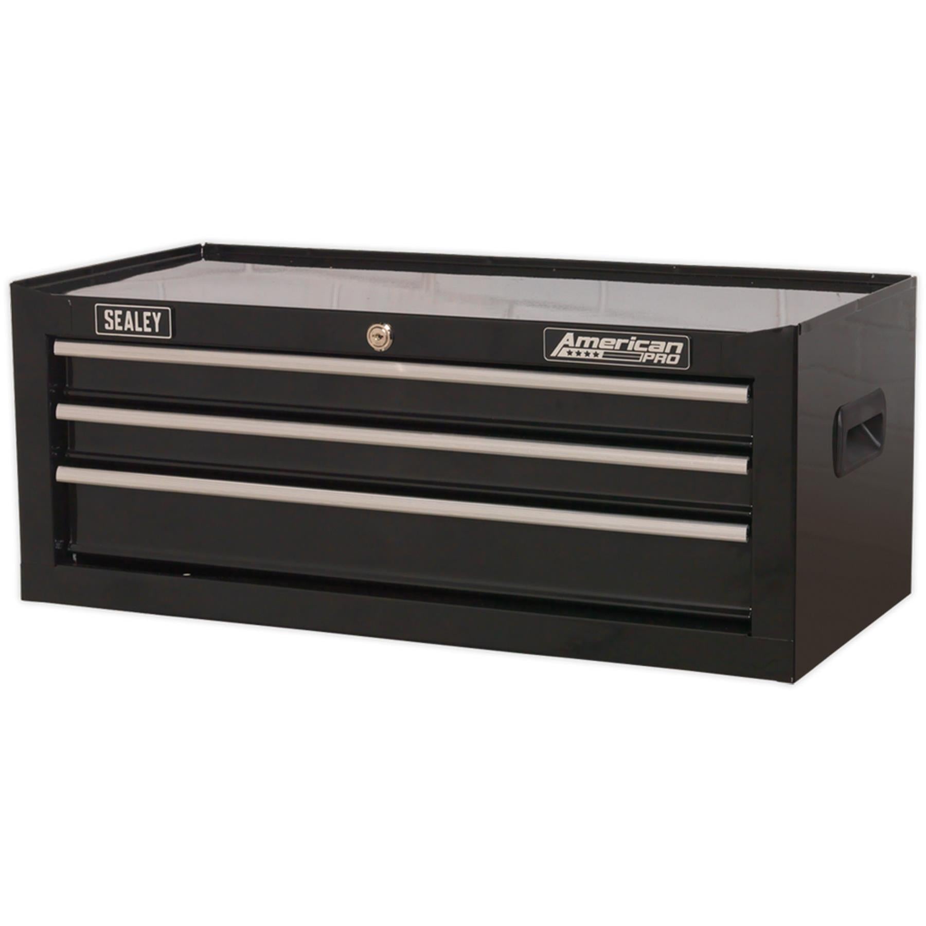 Sealey Mid-Box 3 Drawer with Ball-Bearing Slides - Black