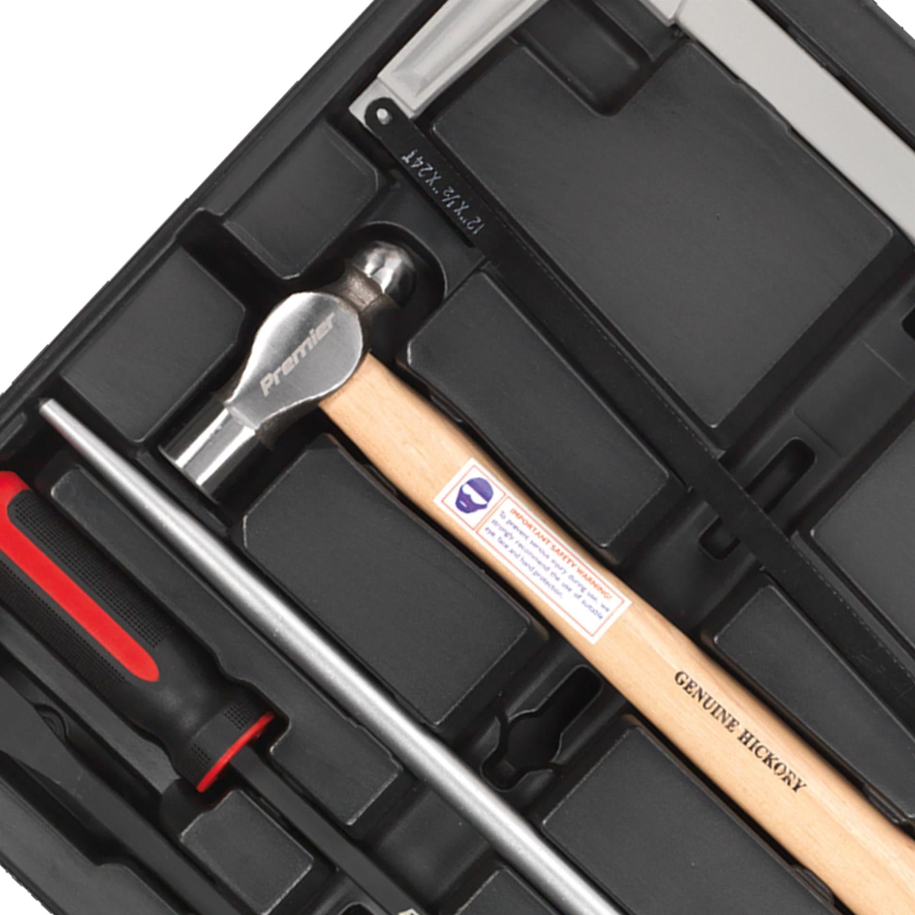 Sealey Tool Tray with Pry Bar, Hammer & Hacksaw Set 6pc