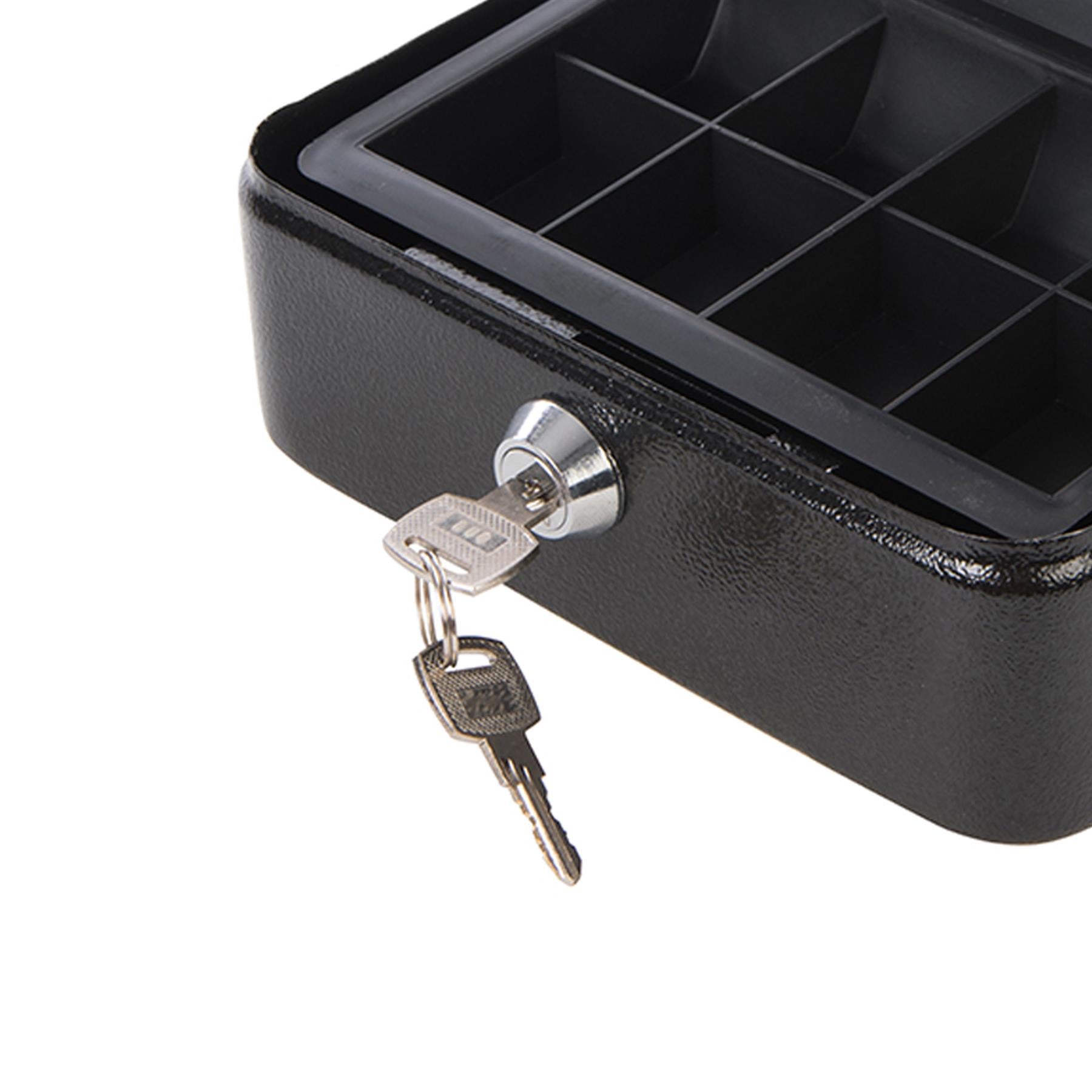 Metal Cash & Valuables Box Keyed 165 x 128 x 80mm Powder Coated Finish