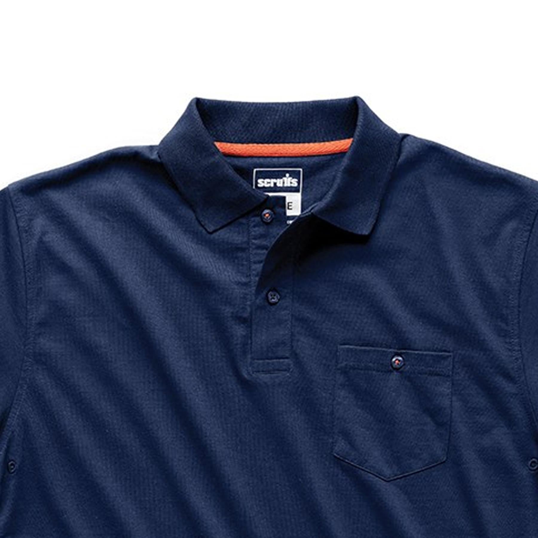 Scruffs Eco Polo Top Work Shirt Navy XS | Short Sleeve Workwear