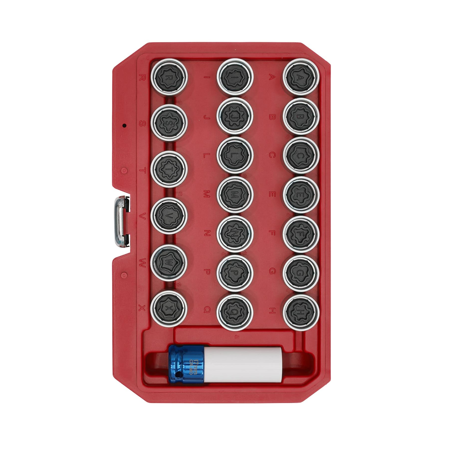 Sealey Locking Wheel Nut Key Set 21pc - Audi 1/2"Sq Drive 17mm