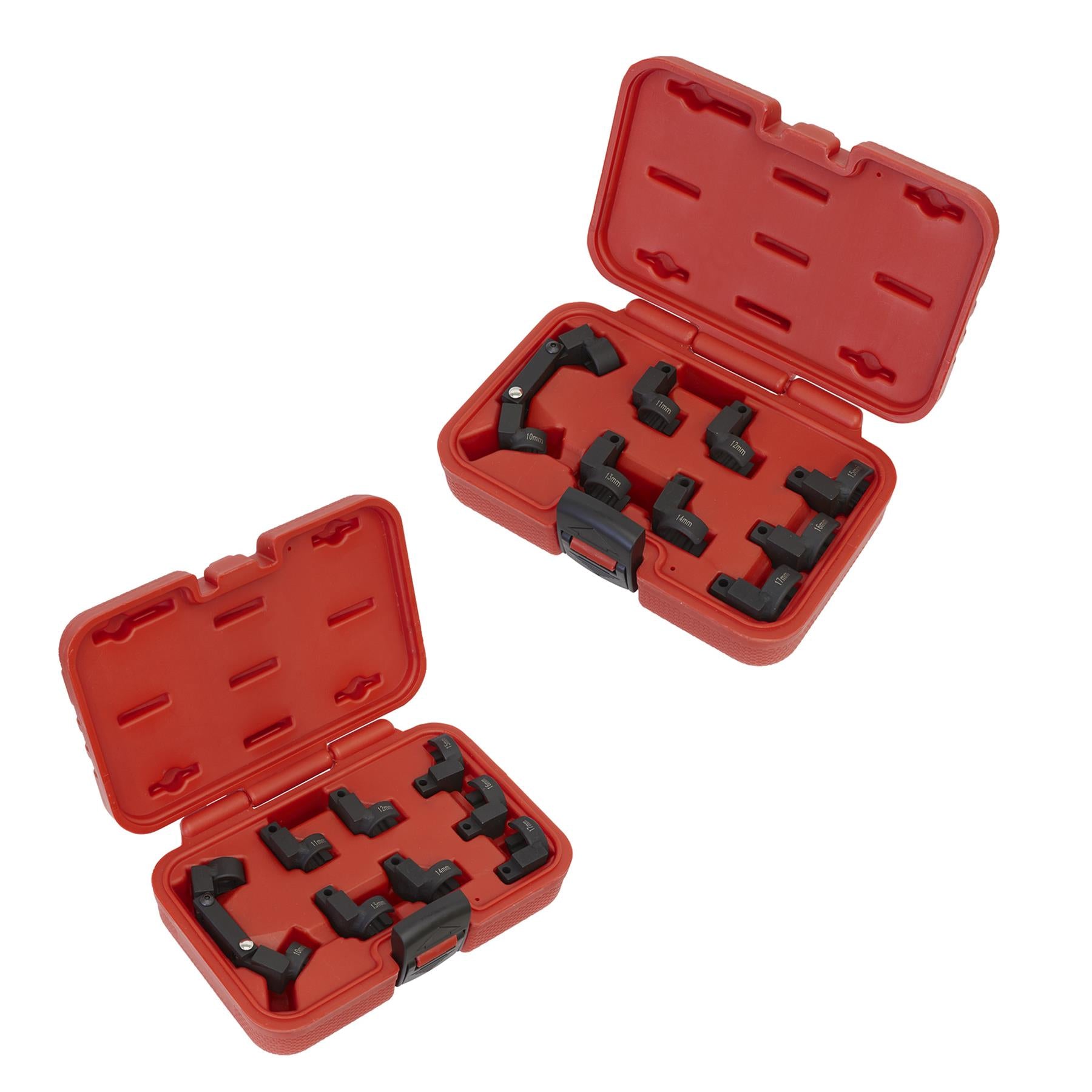 Sealey Injector Pipe Socket Set 9pc 3/8"Sq Drive Storage Case
