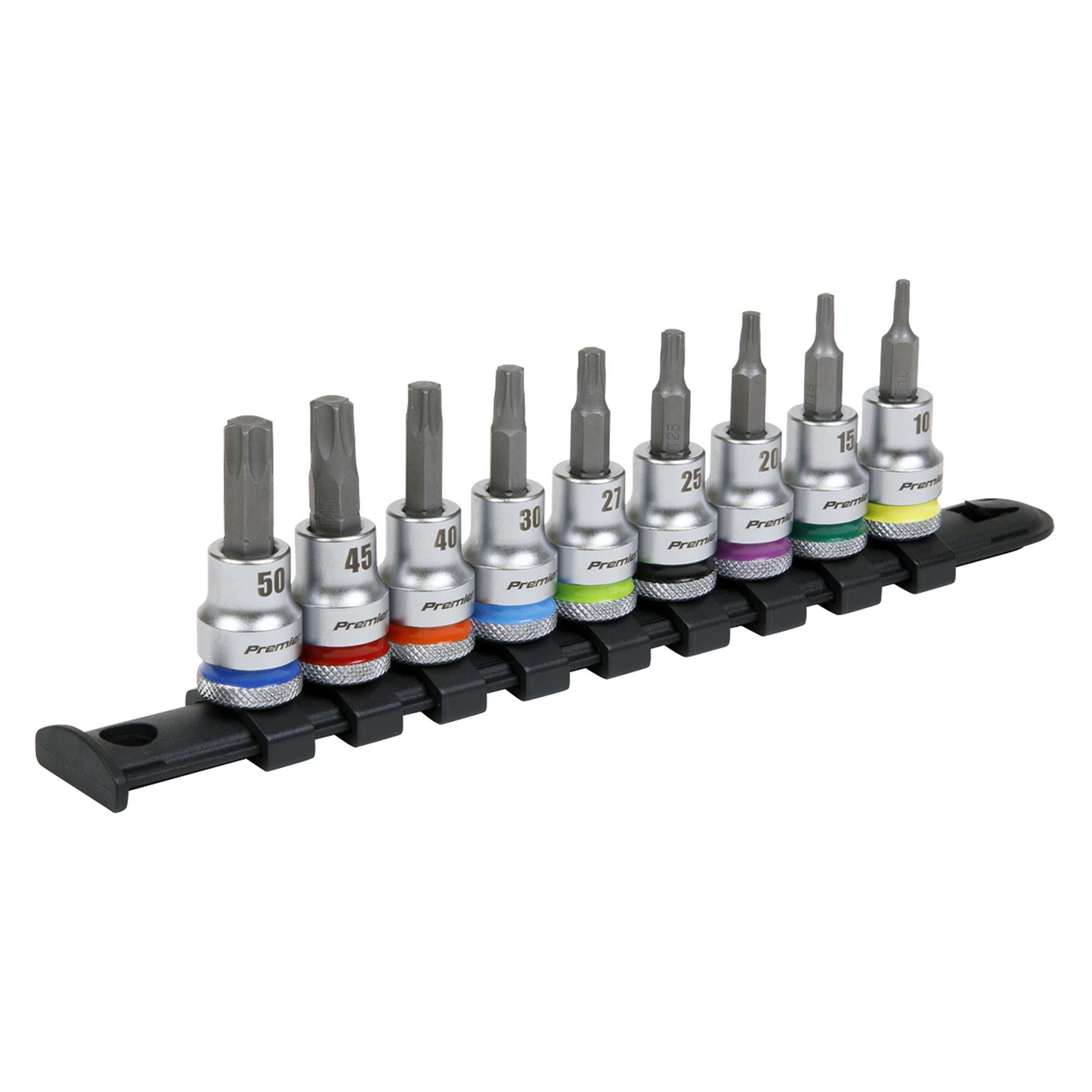 Sealey TRX-Star* Socket Bit Set 9pc 3/8"Sq Drive - Platinum
