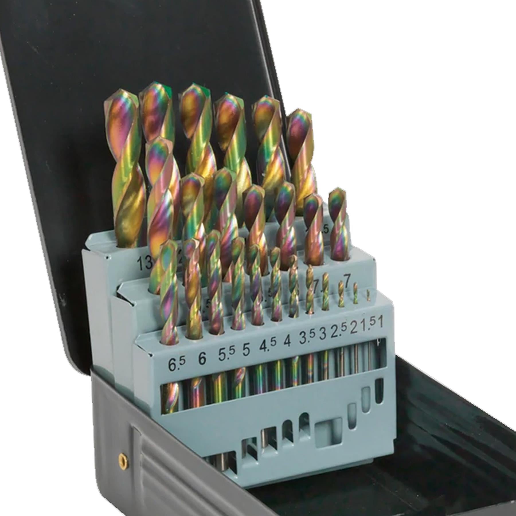 Sealey HSS Drill Bit Set 25pc Edge Ground - Metric DIN 338