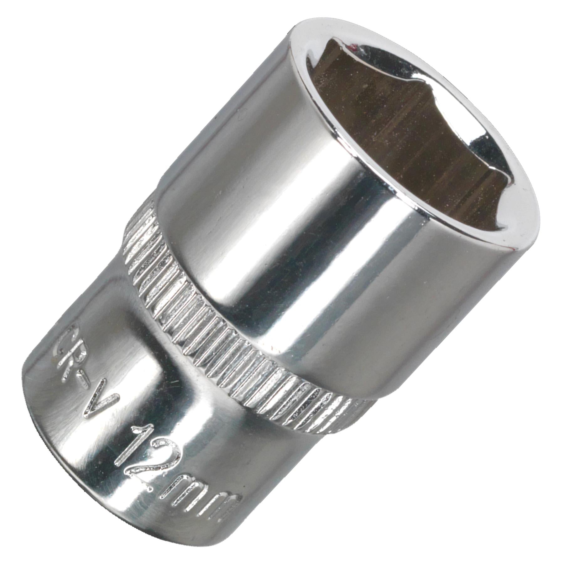 Sealey WallDrive Socket 12mm 1/4"Sq Drive Fully Polished