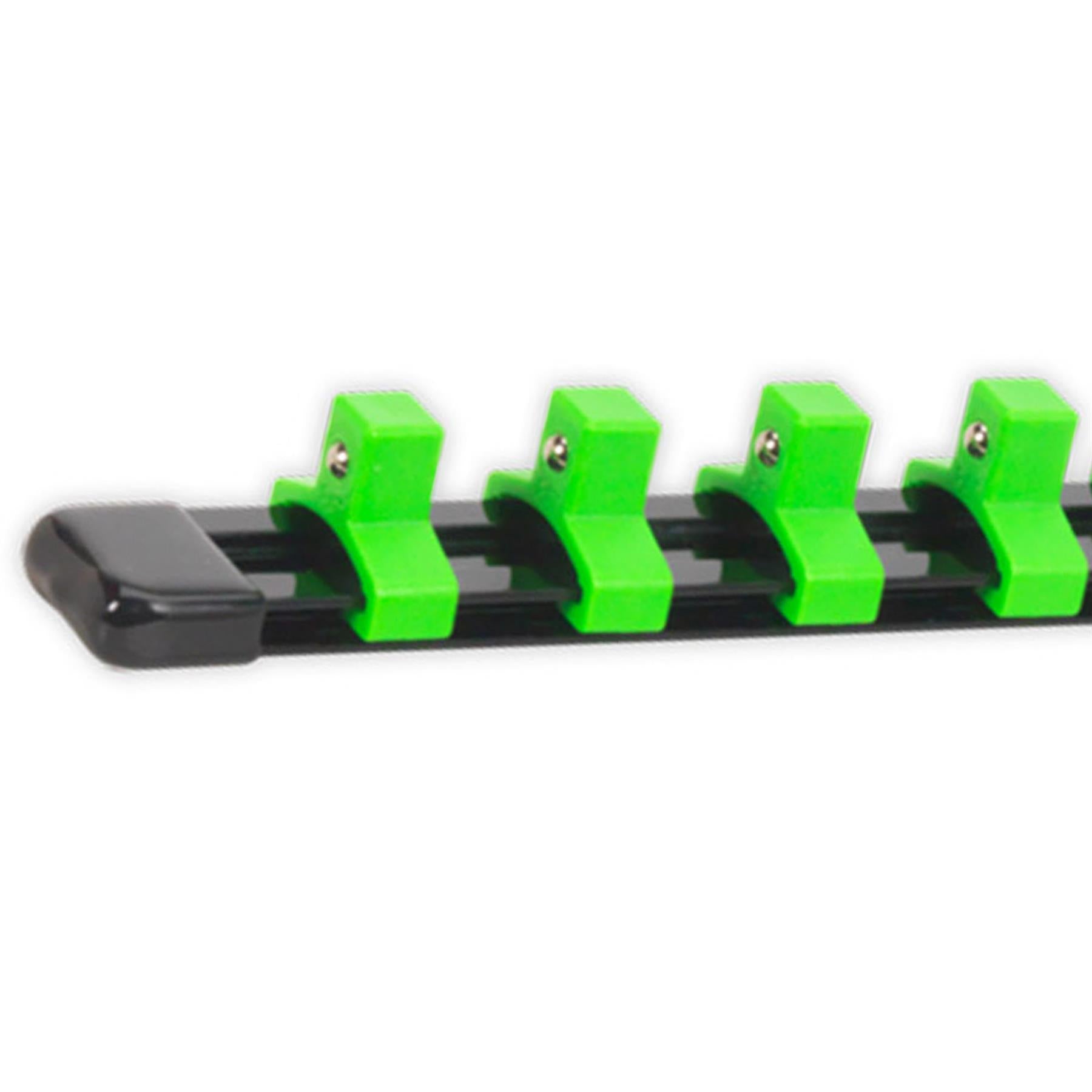 Sealey Socket Retaining Rail with 16 Clips 3/8"Sq Drive