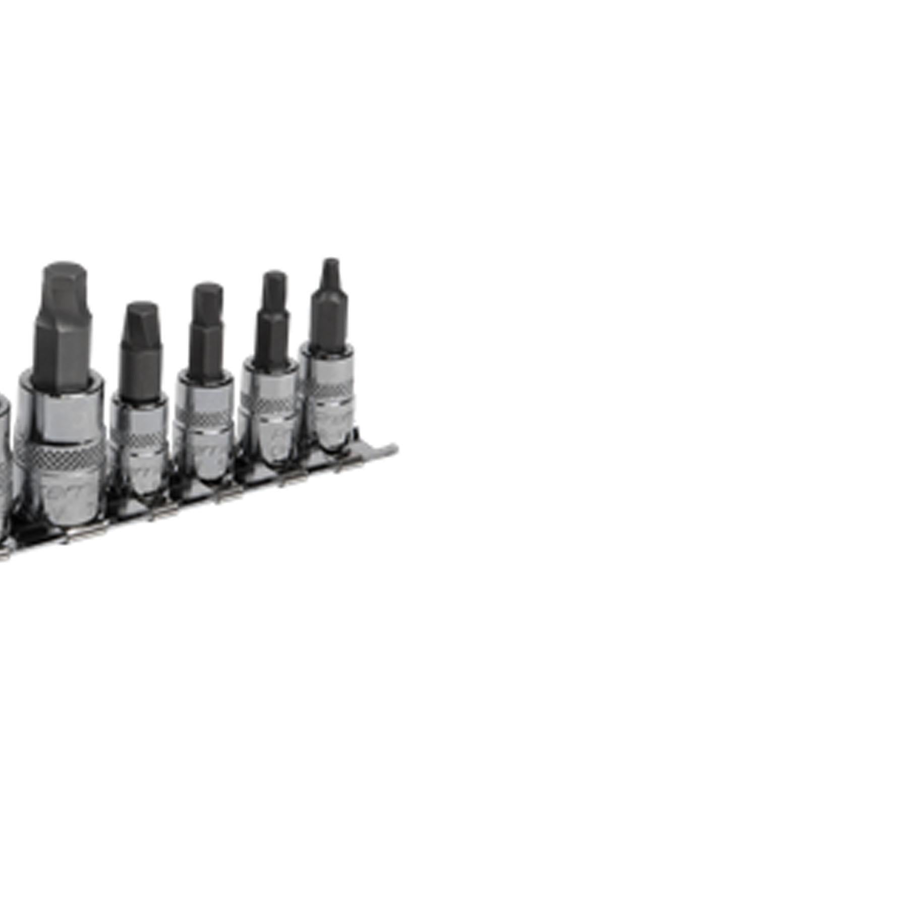Sealey Hex Socket Bit Set Lock-On 8pc 1/4" & 3/8"Sq Drive Metric