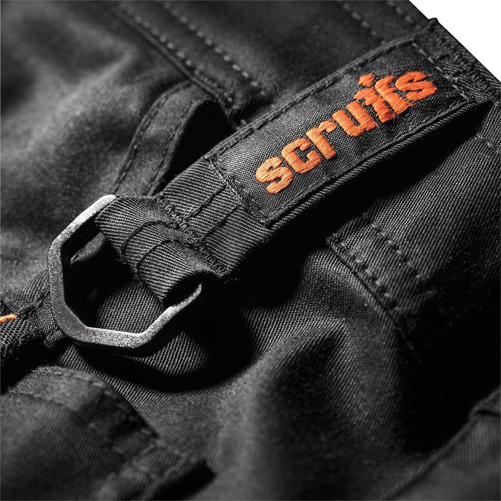 Scruffs Pro Trade Flex Plus Slim Fit Work Trousers 38" L Black Men's