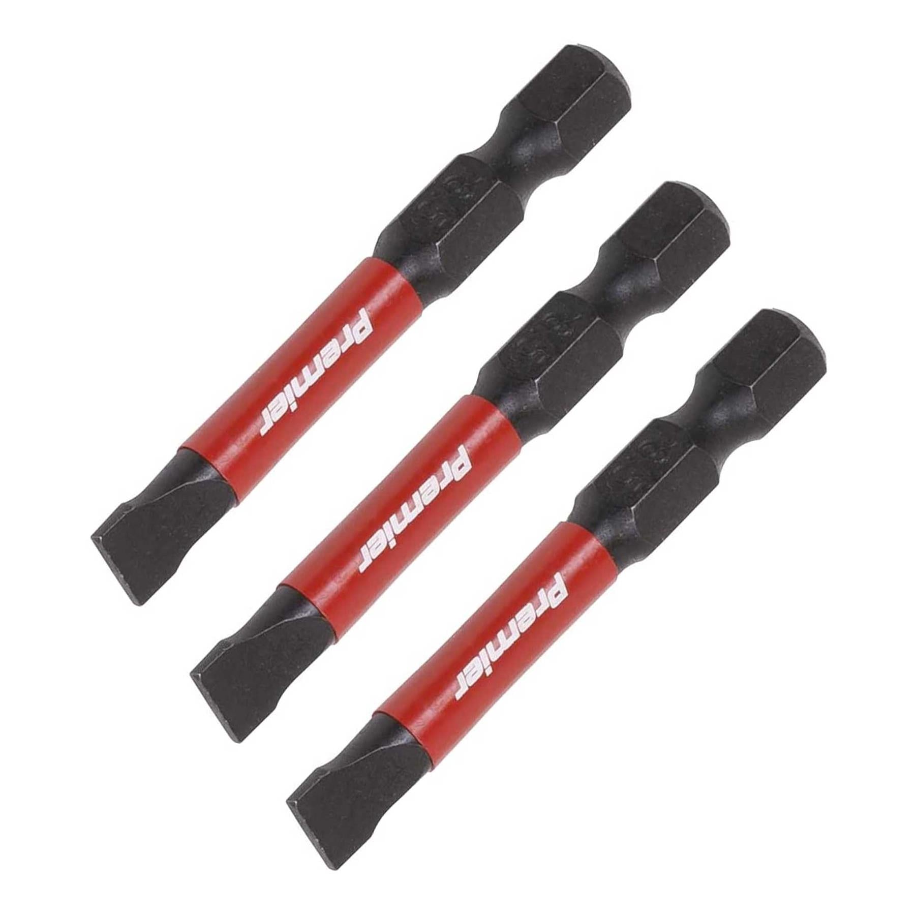Slotted 6.5mm Impact Power Tool Bits 50mm - 3pc
