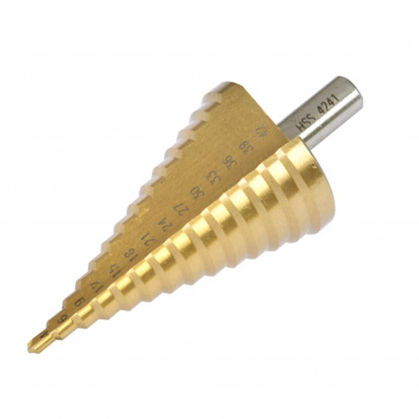 BlueSpot Step Drill HSS Steel Titanium Cone Bit Hole Metal Cutter Tool 4 - 42mm New