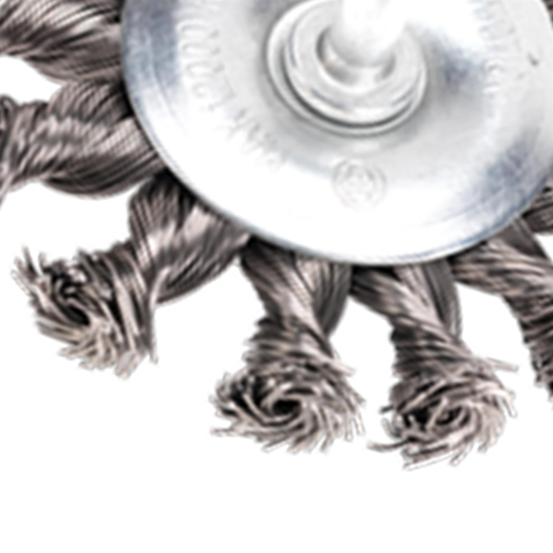 Sealey Twist Knot Wire Flat Brush �75mm with �6mm Shaft