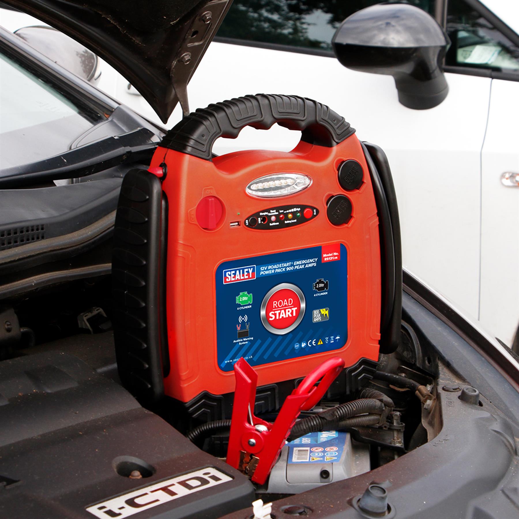 Sealey RoadStart Emergency Jump Starter 12V 900A Peak Amp - RED
