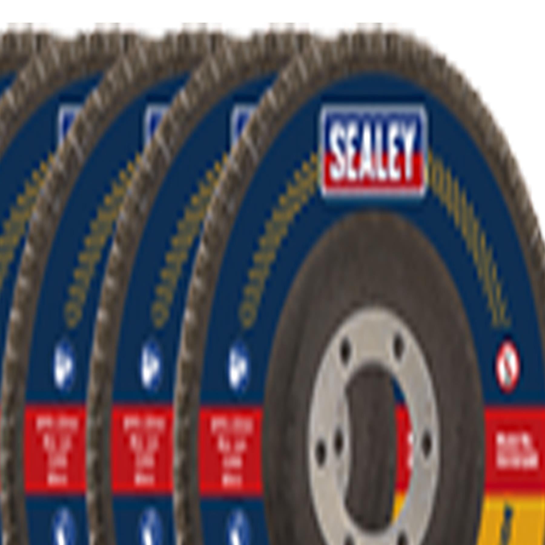 Sealey 60Grit Flap Discs Aluminium Oxide �115mm �22mm Bore - Pack of 10
