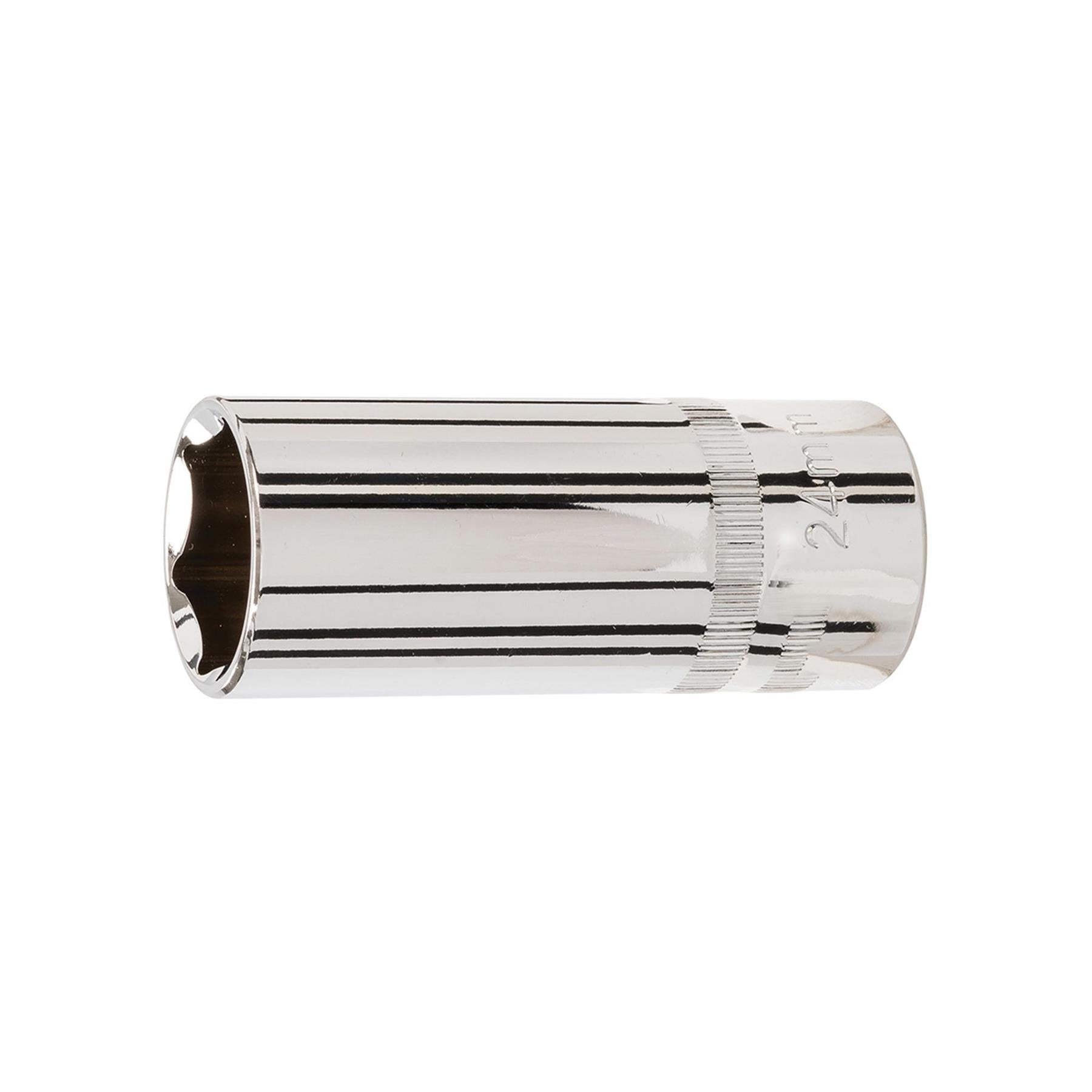 Quality Socket 1/2" Shallow Deep Drive Metric 24mm Long Hex Wrench