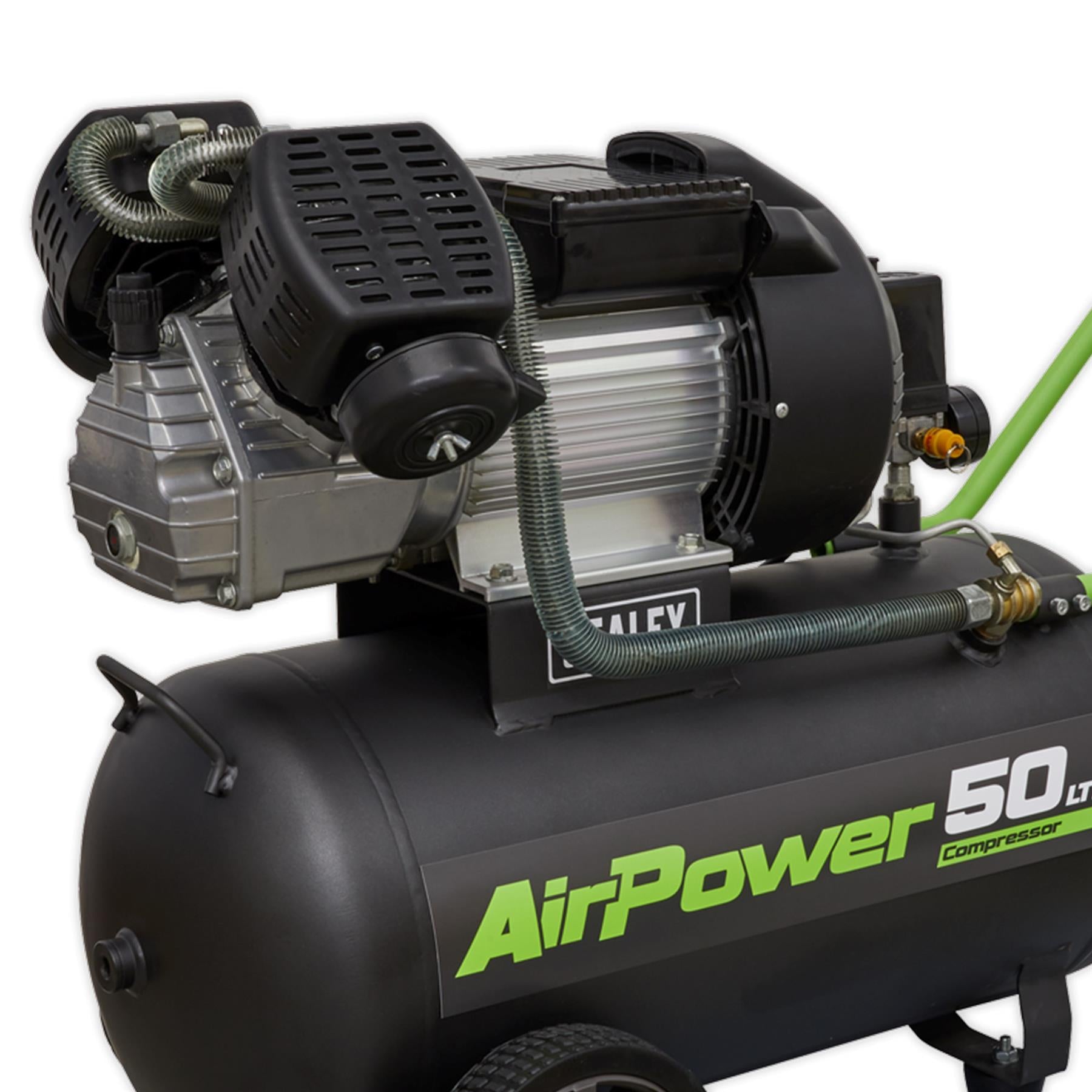 Sealey Tools SAC5030VE Air Compressor 50 Litre 50L 3HP 230V V Twin Direct Drive