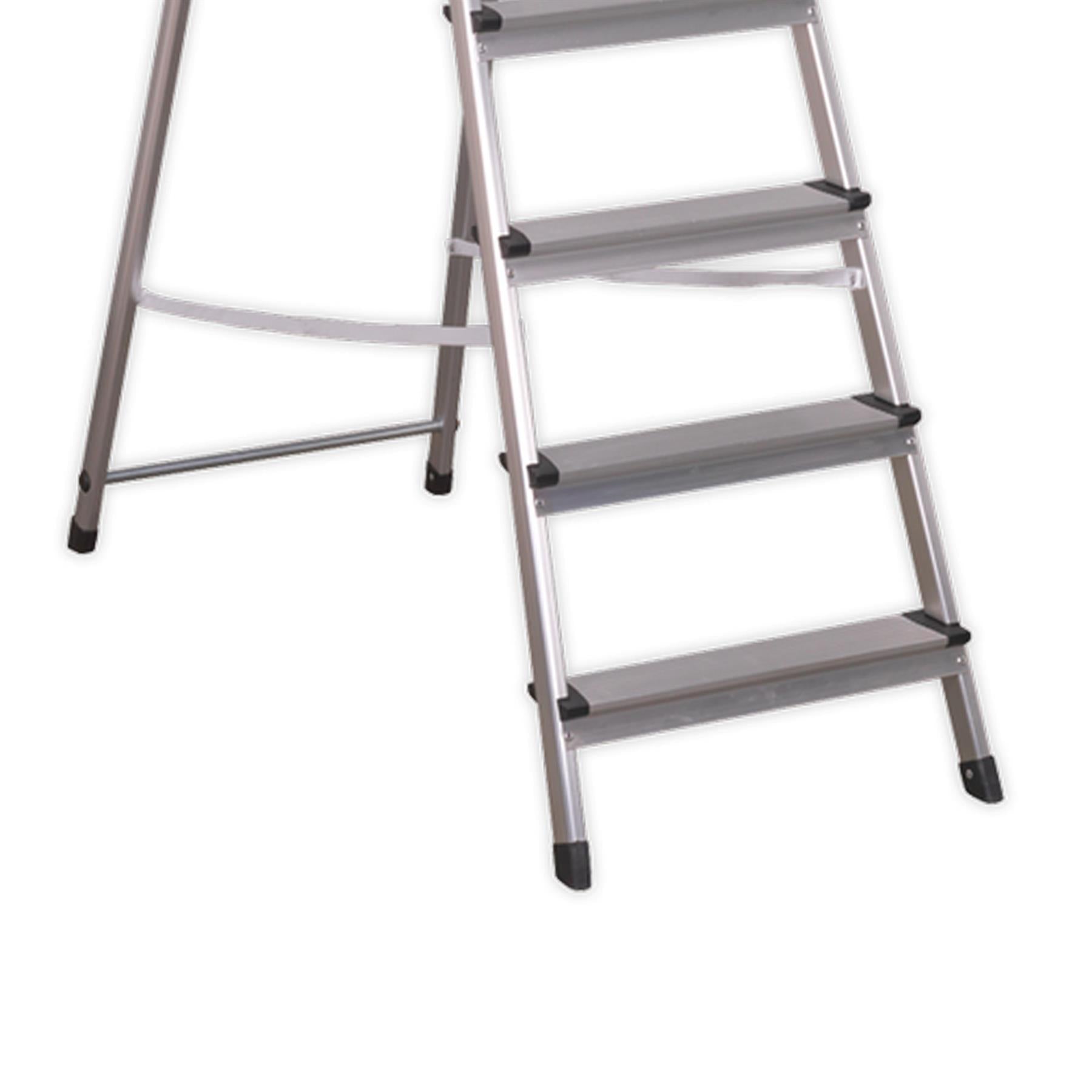 Sealey Aluminium Step Ladder 7-Tread EN 131 Durable Lightweight Anodised