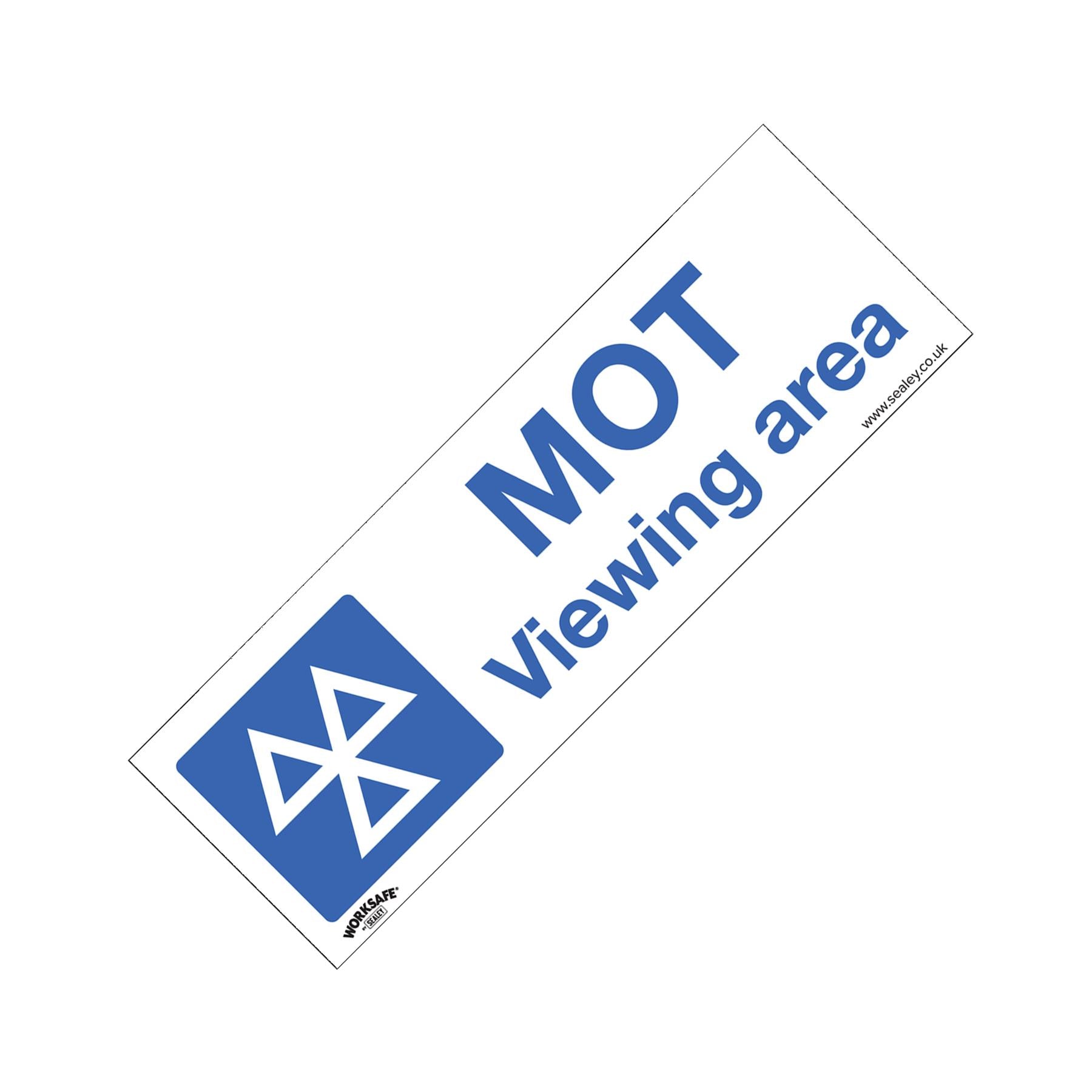 Warning Safety Sign - MOT Viewing Area - Self-Adhesive Vinyl