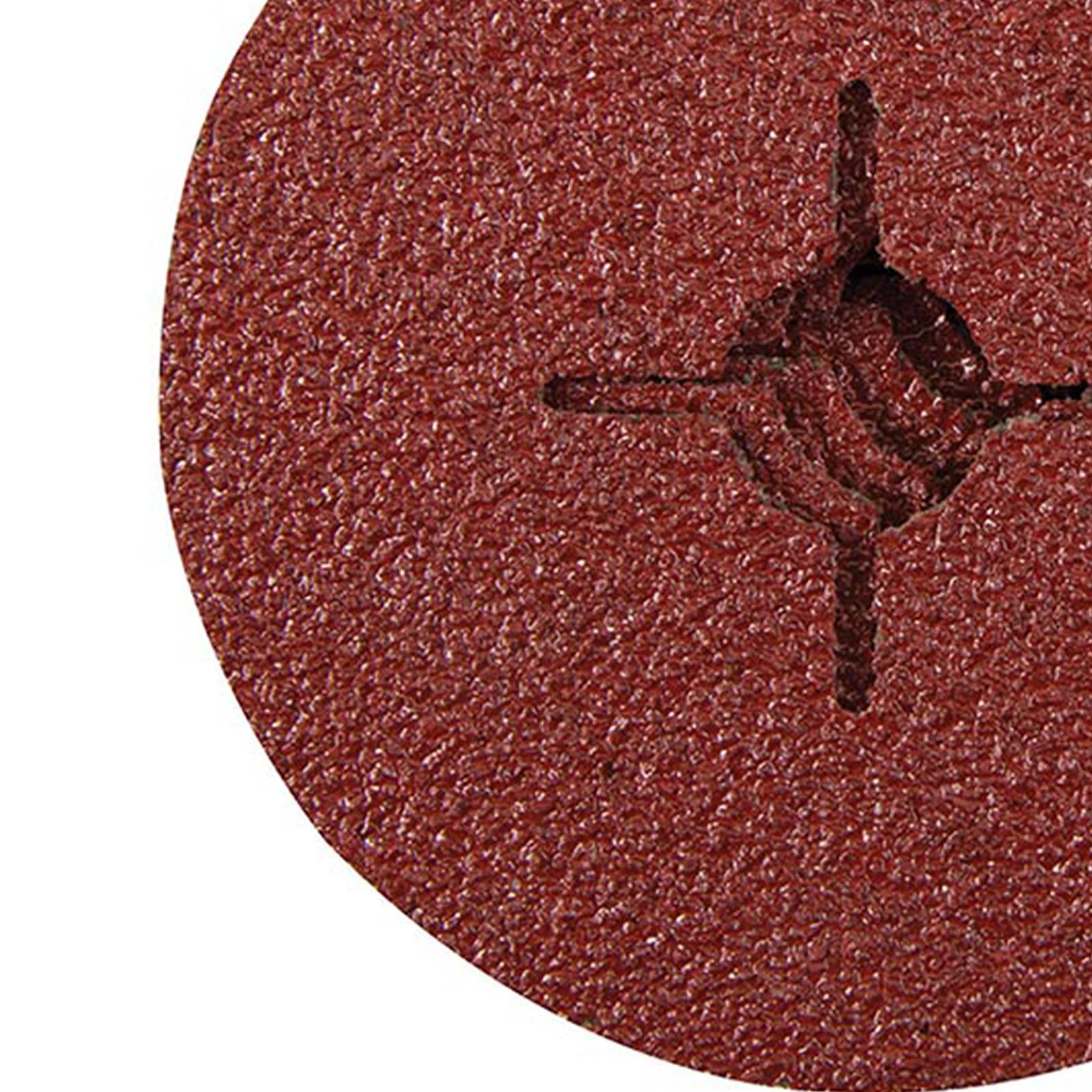 Fibre Sanding Sanding Discs 115 X 22.23mm Grit 24 10Pk Aluminium Oxide Resin