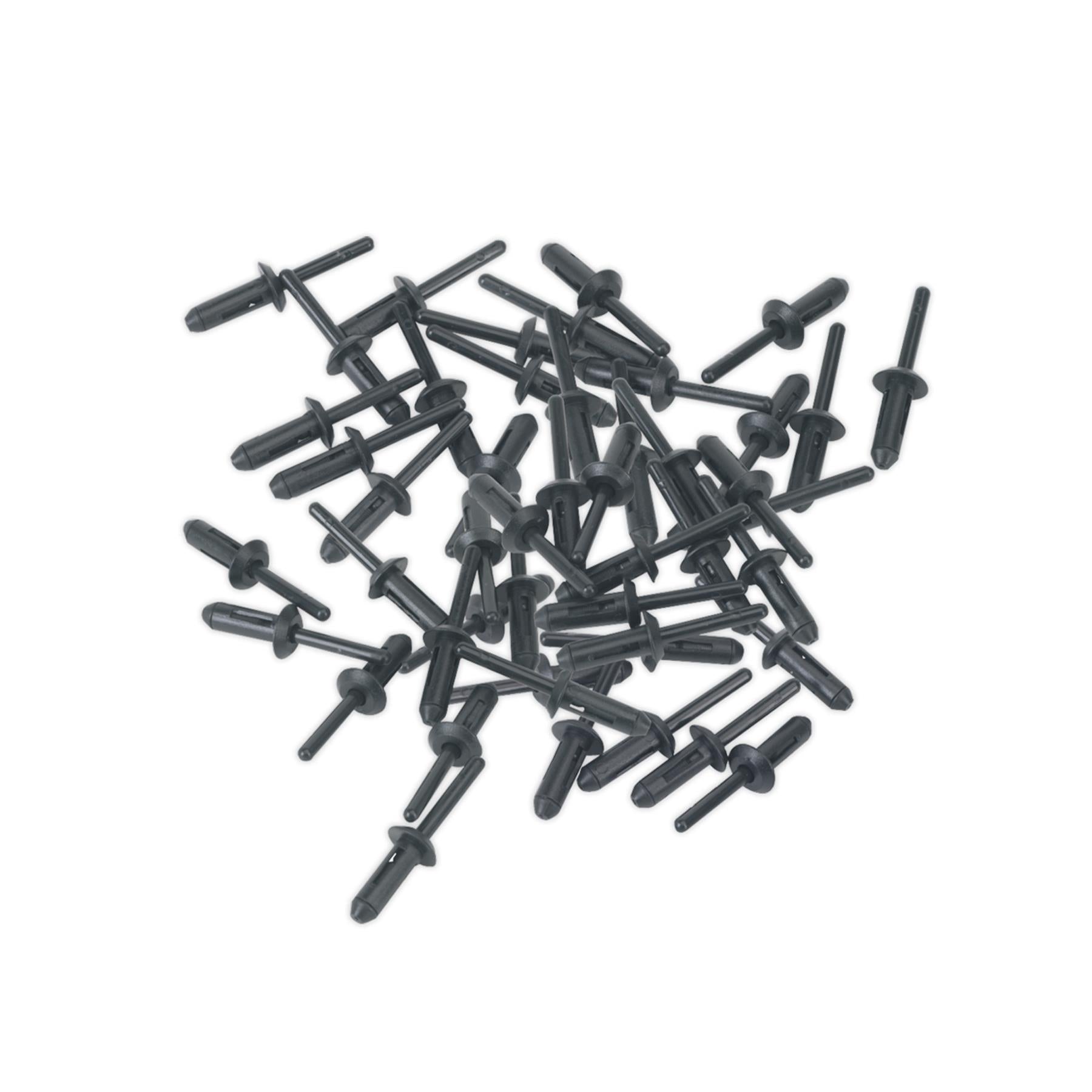 Sealey Plastic Rivet 6.6 x 17.2mm Pack of 50