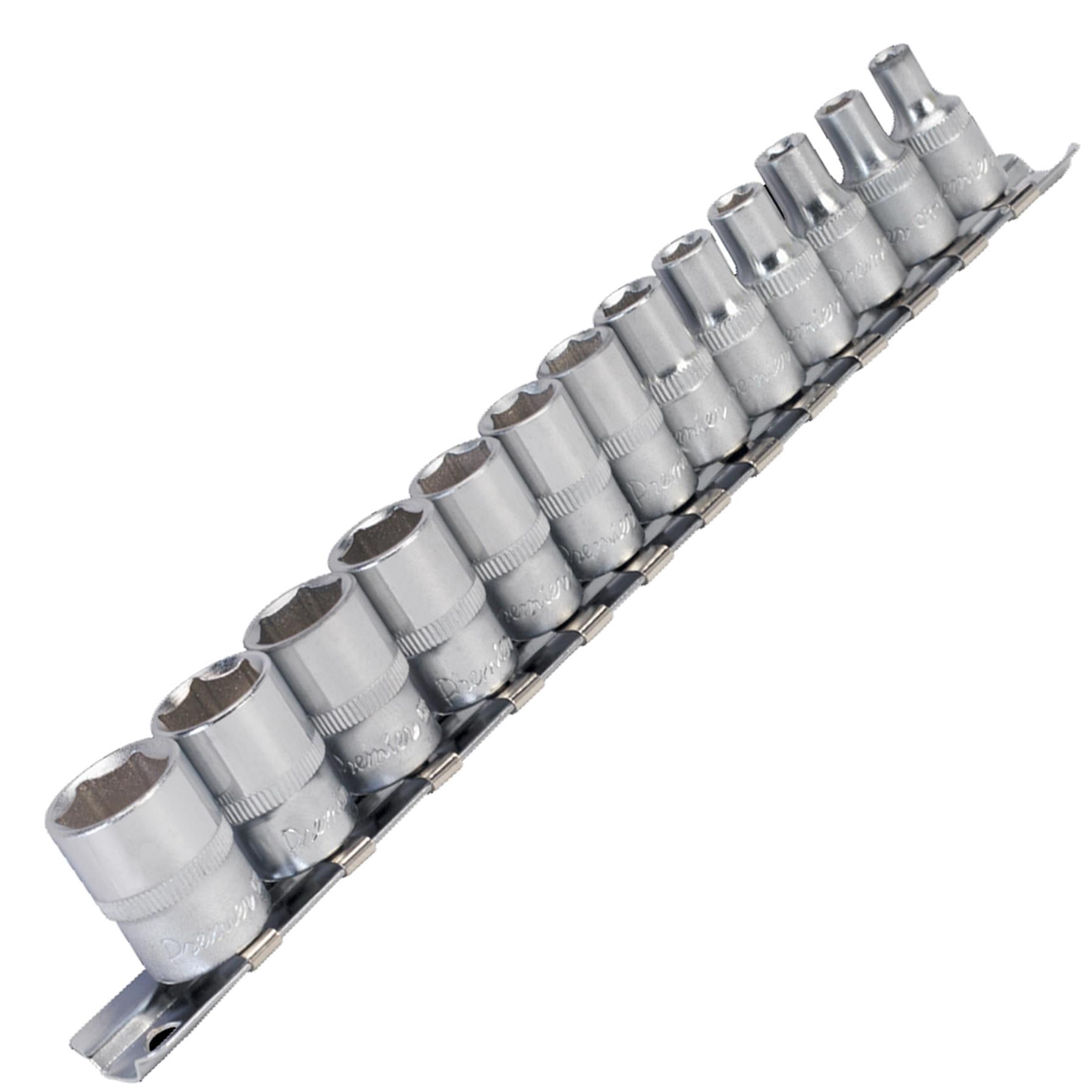 Sealey Socket Set 13pc 1/4"Sq Drive 6pt WallDrive - Metric