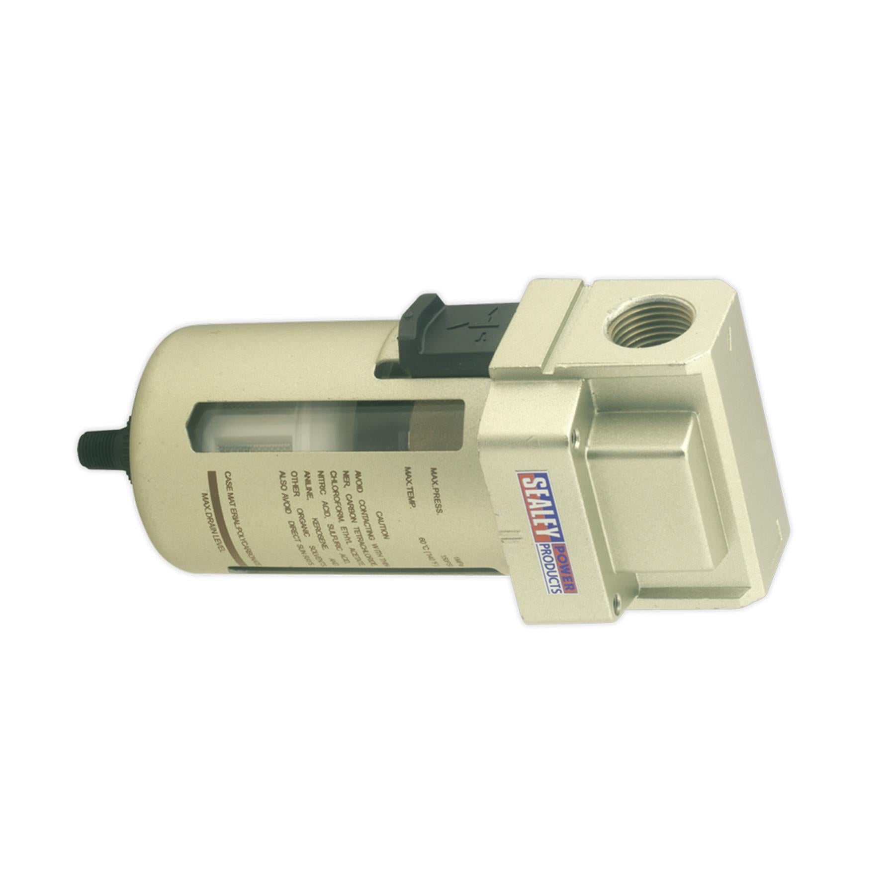 Sealey Air Filter Auto Drain Max Airflow 140cfm