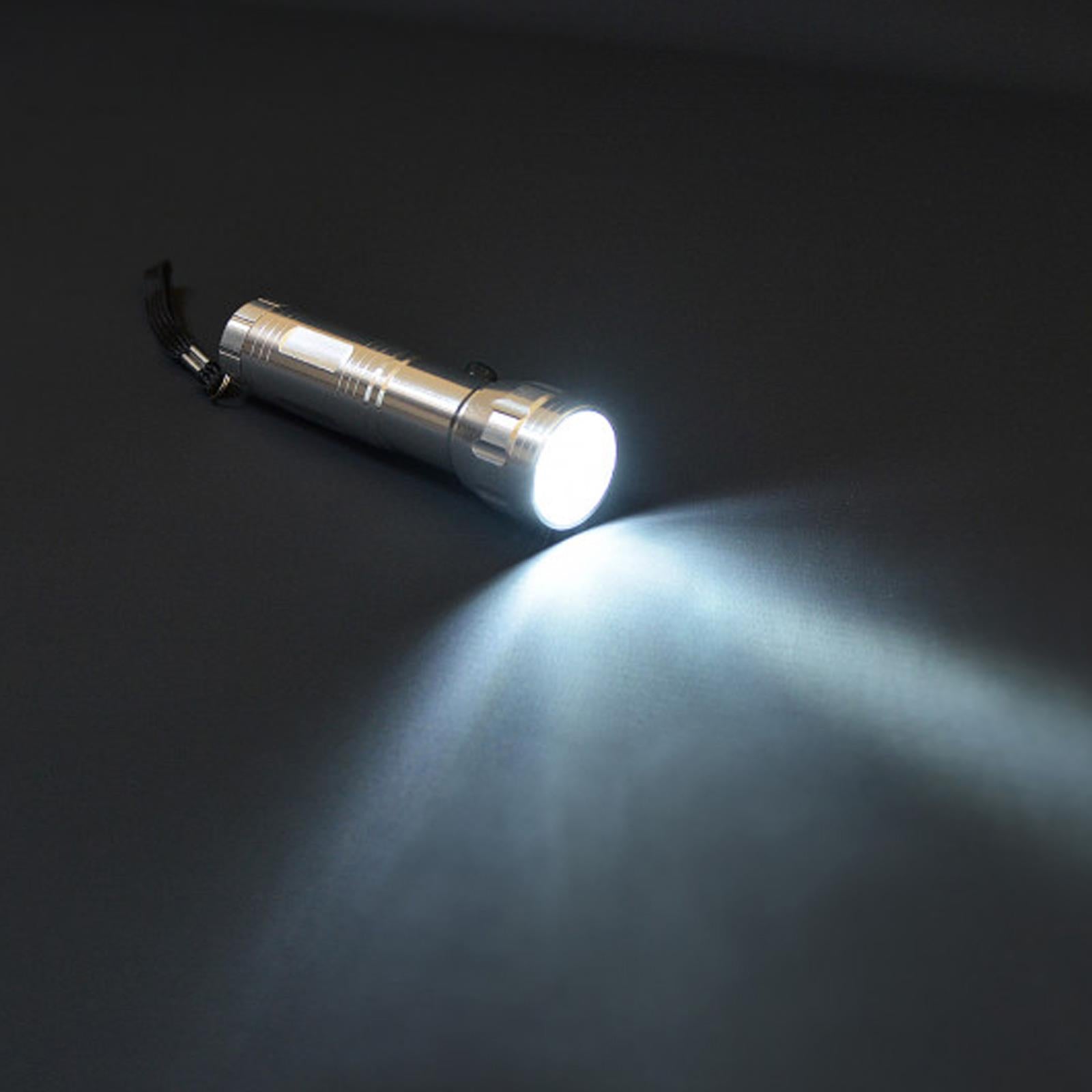 BlueSpot Electralight 14 LED Aluminium Torch With Batteries 70 Lumen Silver/Black