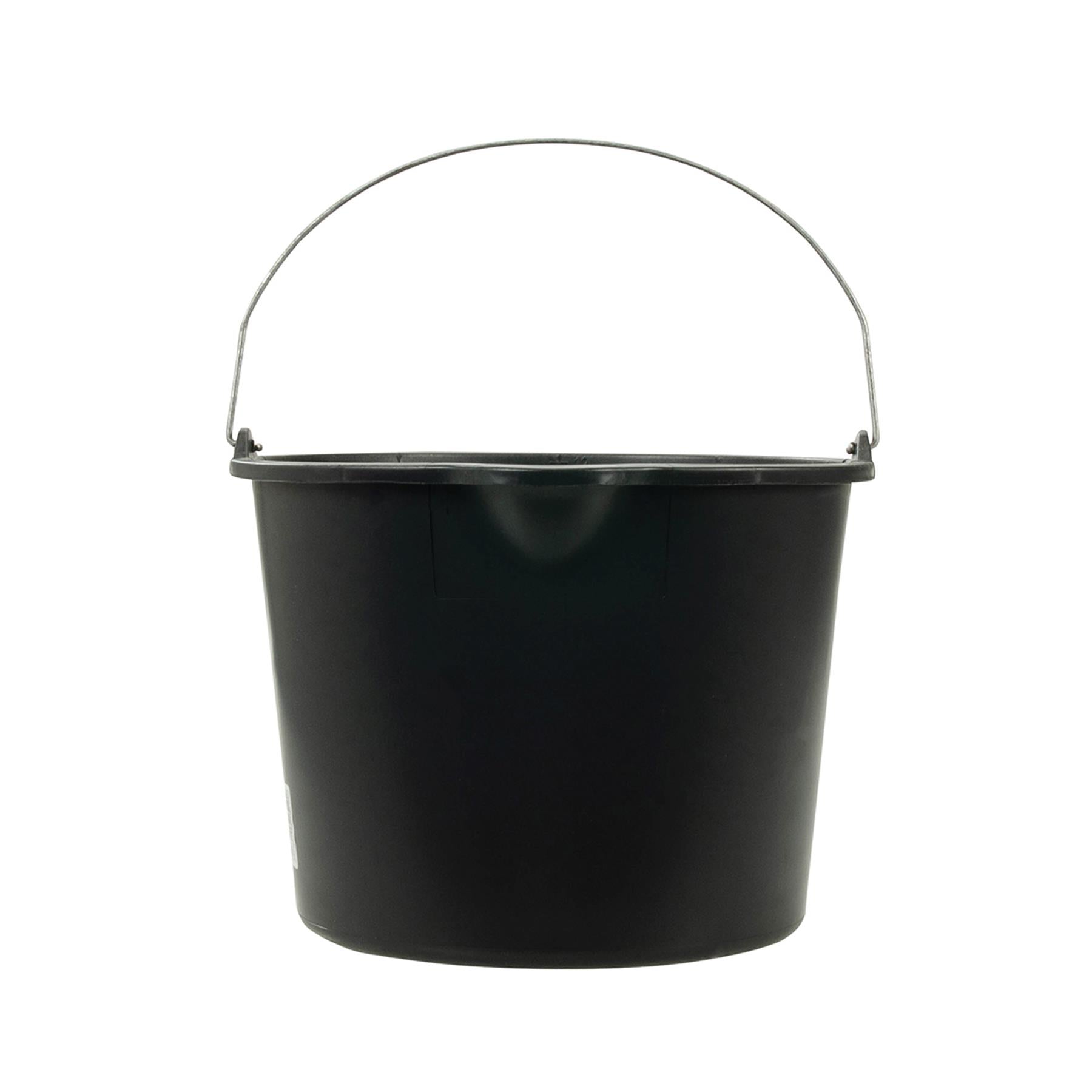 10Pk Multipurpose Buckets 12Ltr Polypropylene Sturdy Steel Handle Pouring Lip