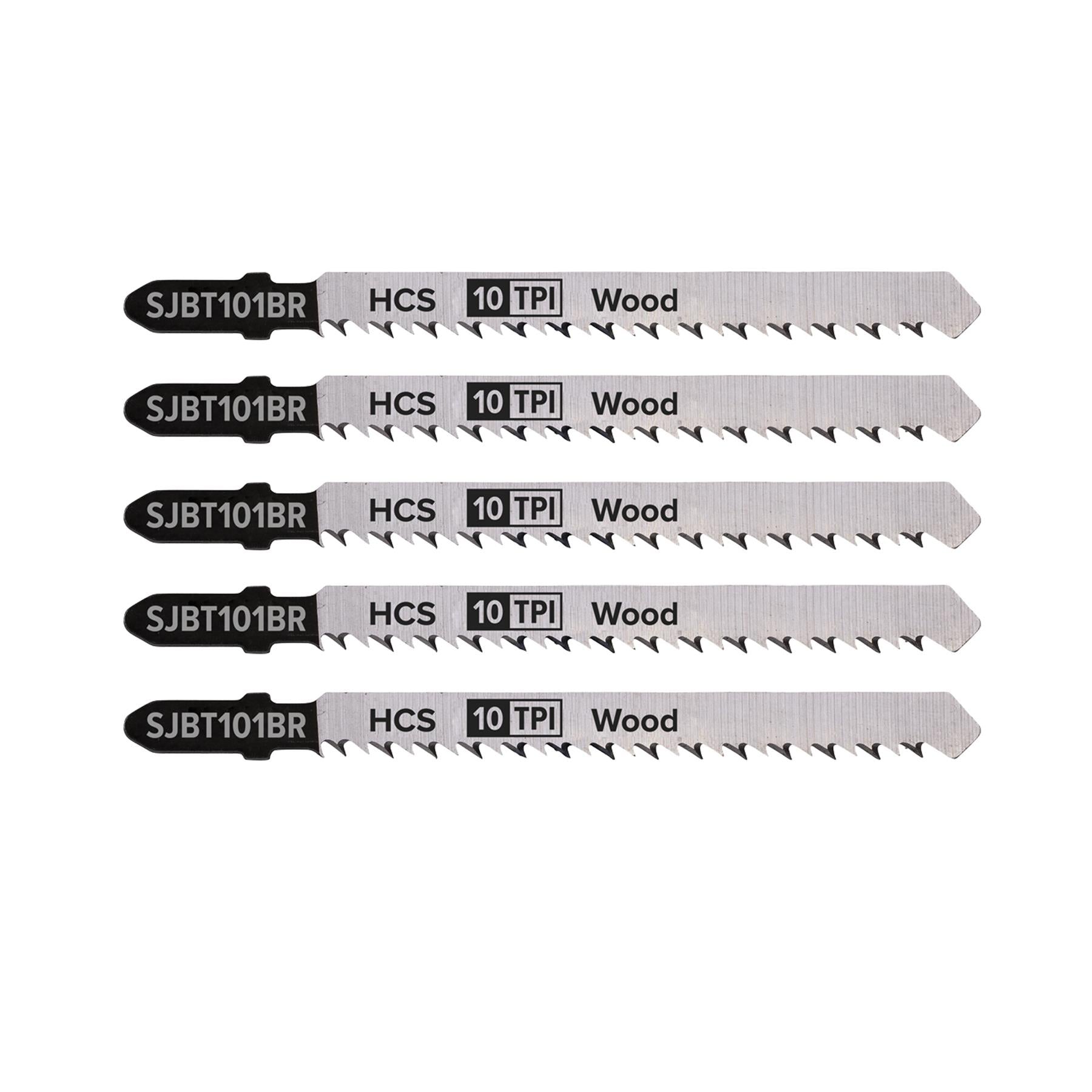 Sealey Jigsaw Blade Hard Wood Downward Cut 100mm 10tpi - Pack of 5
