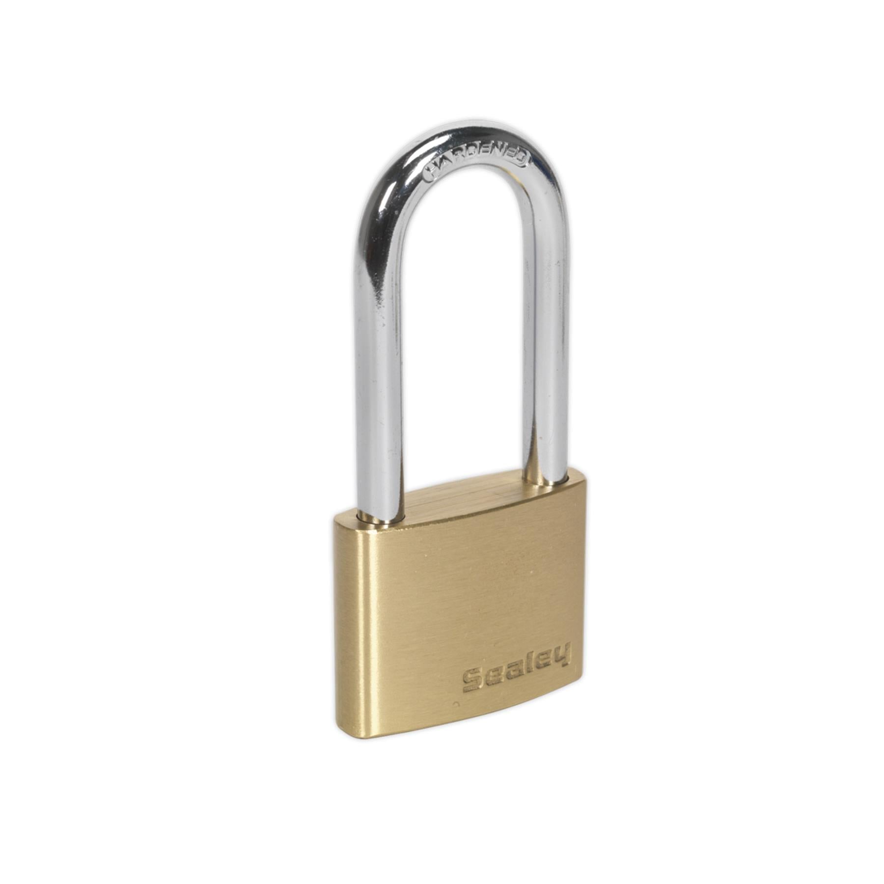 Sealey Brass Body Padlock Long Shackle 50mm
