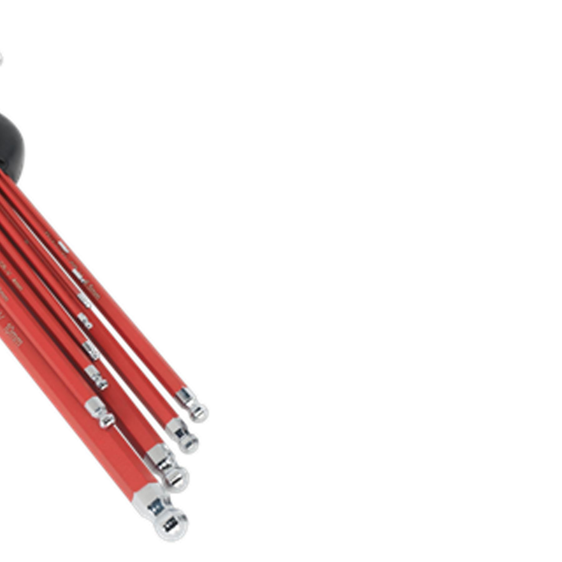 Sealey Ball-End Hex Key Set 11pc Anti-Slip Extra-Long Metric