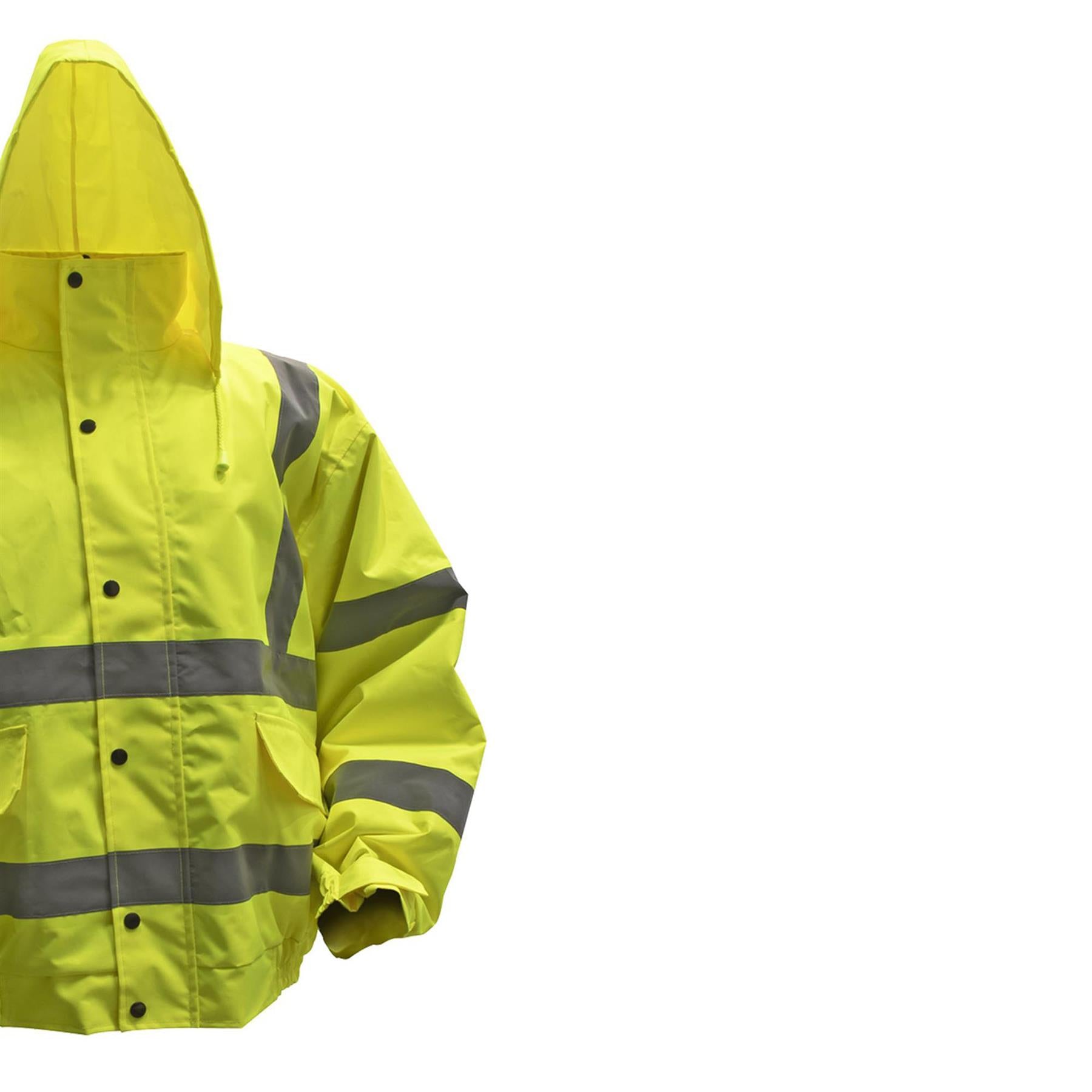 Sealey High Visibility Yellow Jacket Reflective Waterproof Workwear XXL - 802XXL