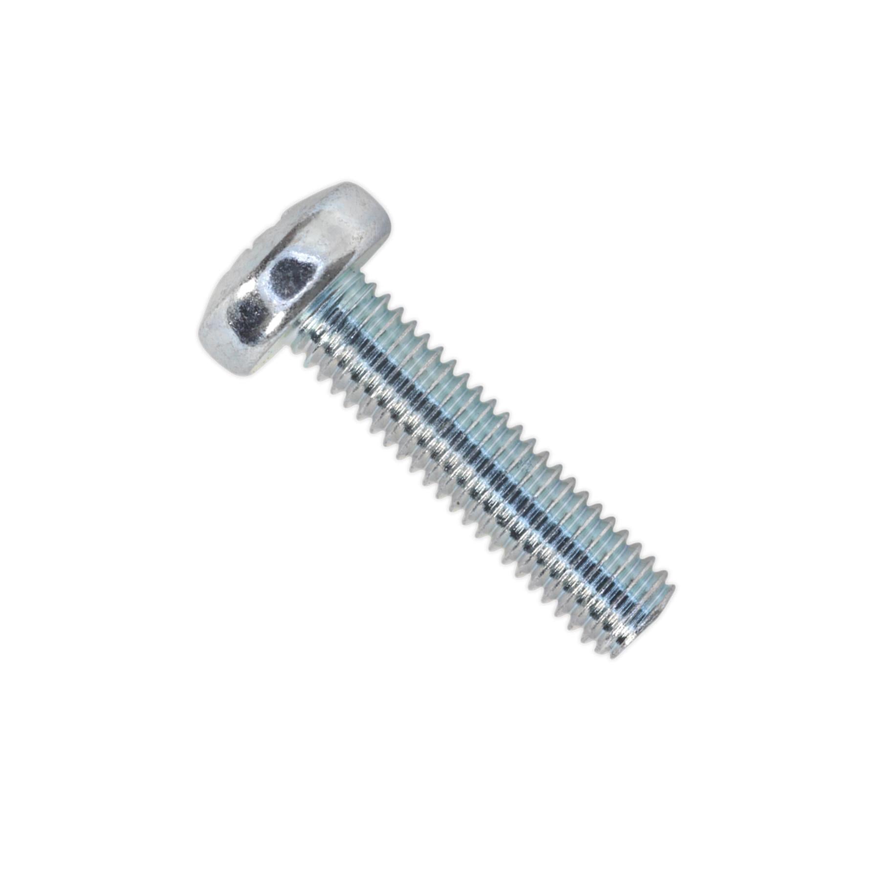 Sealey Machine Screw M5 x 20mm Pan Head Pozi Zinc Pack of 100